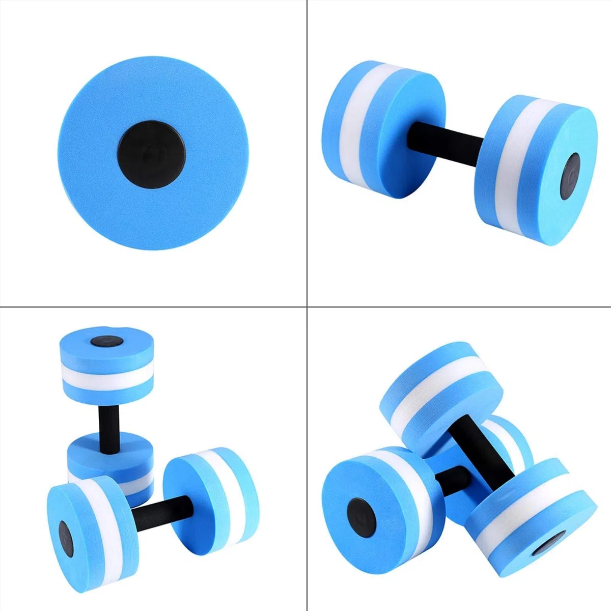 Manubri d'Acqua 2 Pezzi 10,6 x 5,9 '' Eva Aerobics Dumbbell Bilanciere Acquatico Aqua Fitness per Piscina Esercizio
