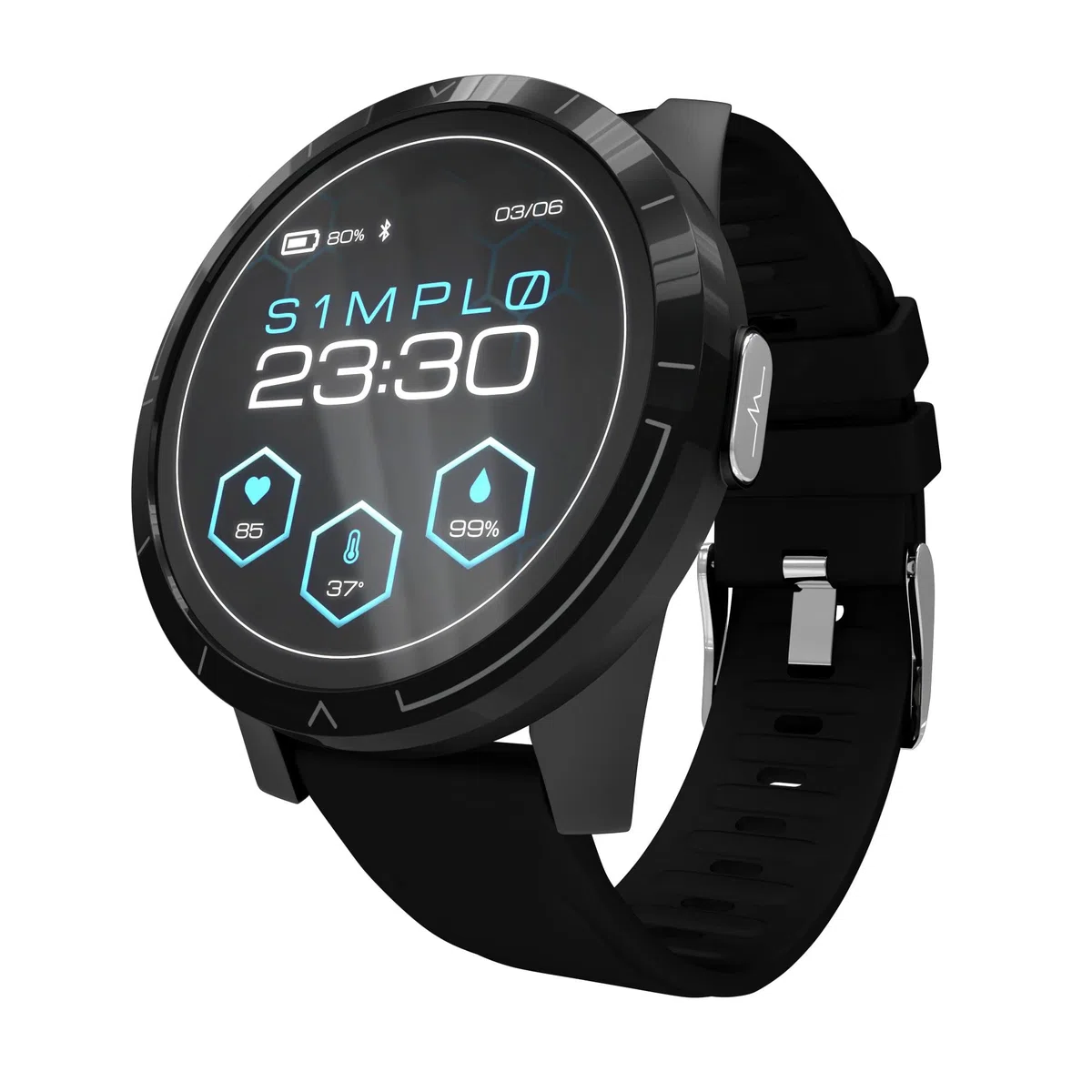 SIMPLO - Smartwatch Uomo e Donna - Monitoraggio Salute e Fitness | ECG portatile combinato con PPG - Saturimetro | SIMPLO premium senza costi per un anno - monitoraggio salute da un medico 24/7