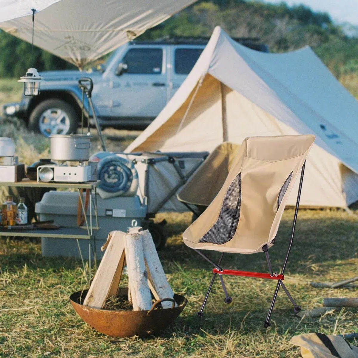 Sedie Pieghevoli Per l'All'Esterno Postura Ergonomica | Sedile Antiscivolo Per Escursionismo Per Pesca Campeggio Spiaggia Picnic Patio Balcone Giardino Trekking E Cortile