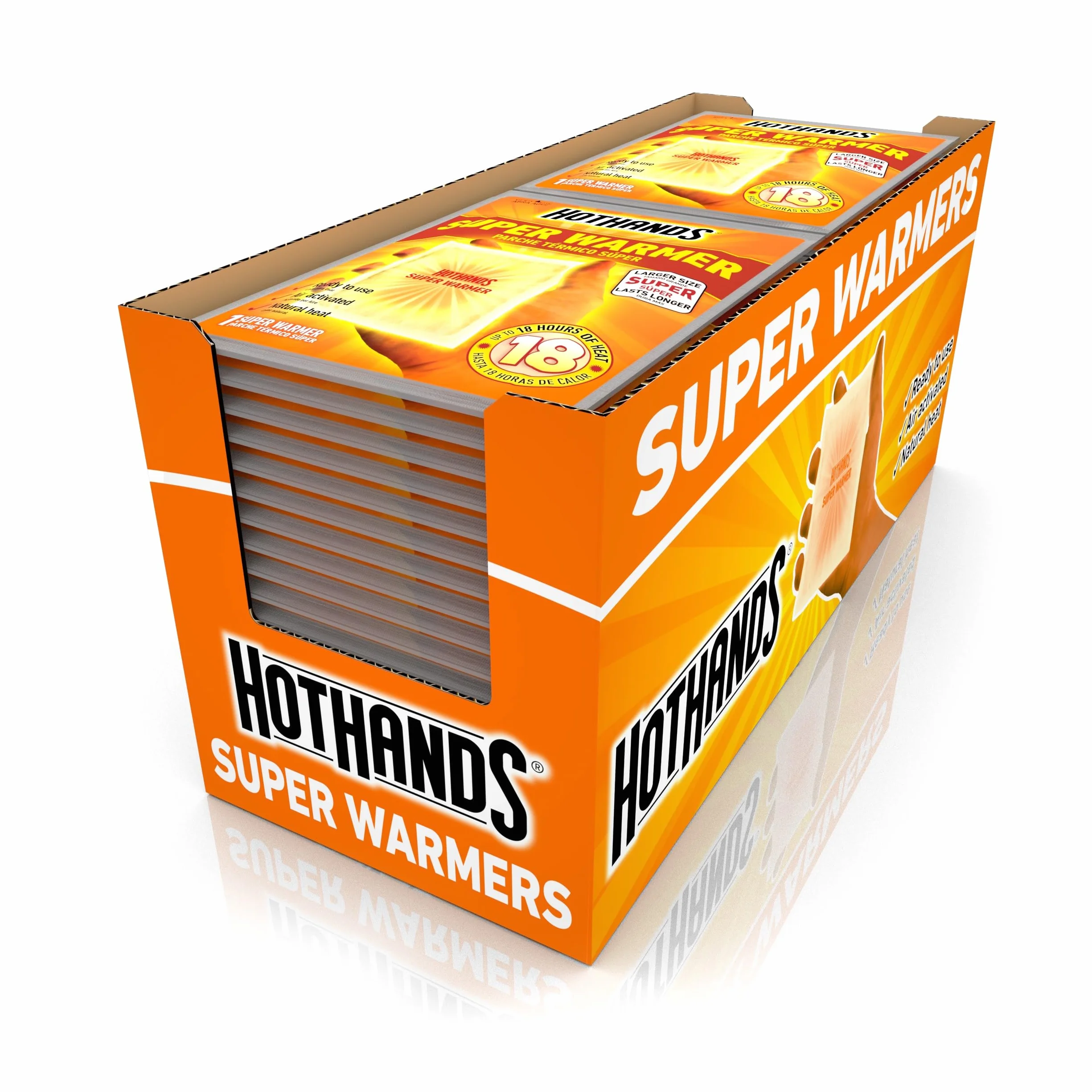 HotHands Scaldabagno per corpo e mani, a lunga durata, sicuro, naturale, inodore, attivato dall'aria, fino a 18 ore di calore, 40 scaldini singoli