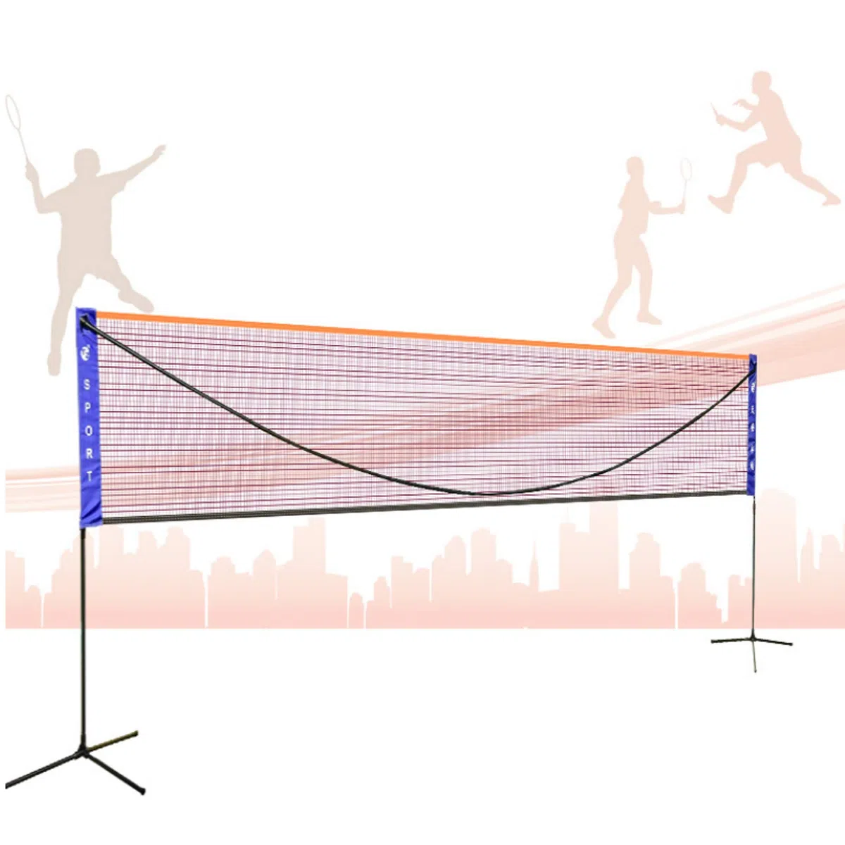 Rete da Badminton Rete da Tennis Pieghevole Portatile Rimovibile Rete da Pallavolo, per Adulti Bambini Giardino Esterno Spiaggia Patio Allenamento, con Ripiano e Borsa da Trasporto(410cm)