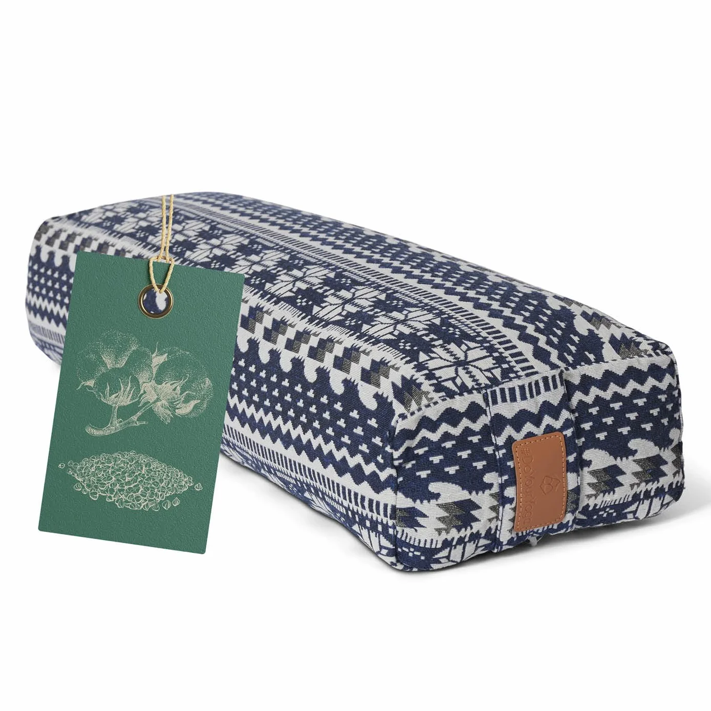 eckiges Yoga Bolster » paravati « con Bio di grano saraceno Shell (KBA)Lunghezza ca 67 cm & diametro ca 13 cm – Ideale come cuscino per YogaZafu Cuscinocuscino da meditazionemeditiations