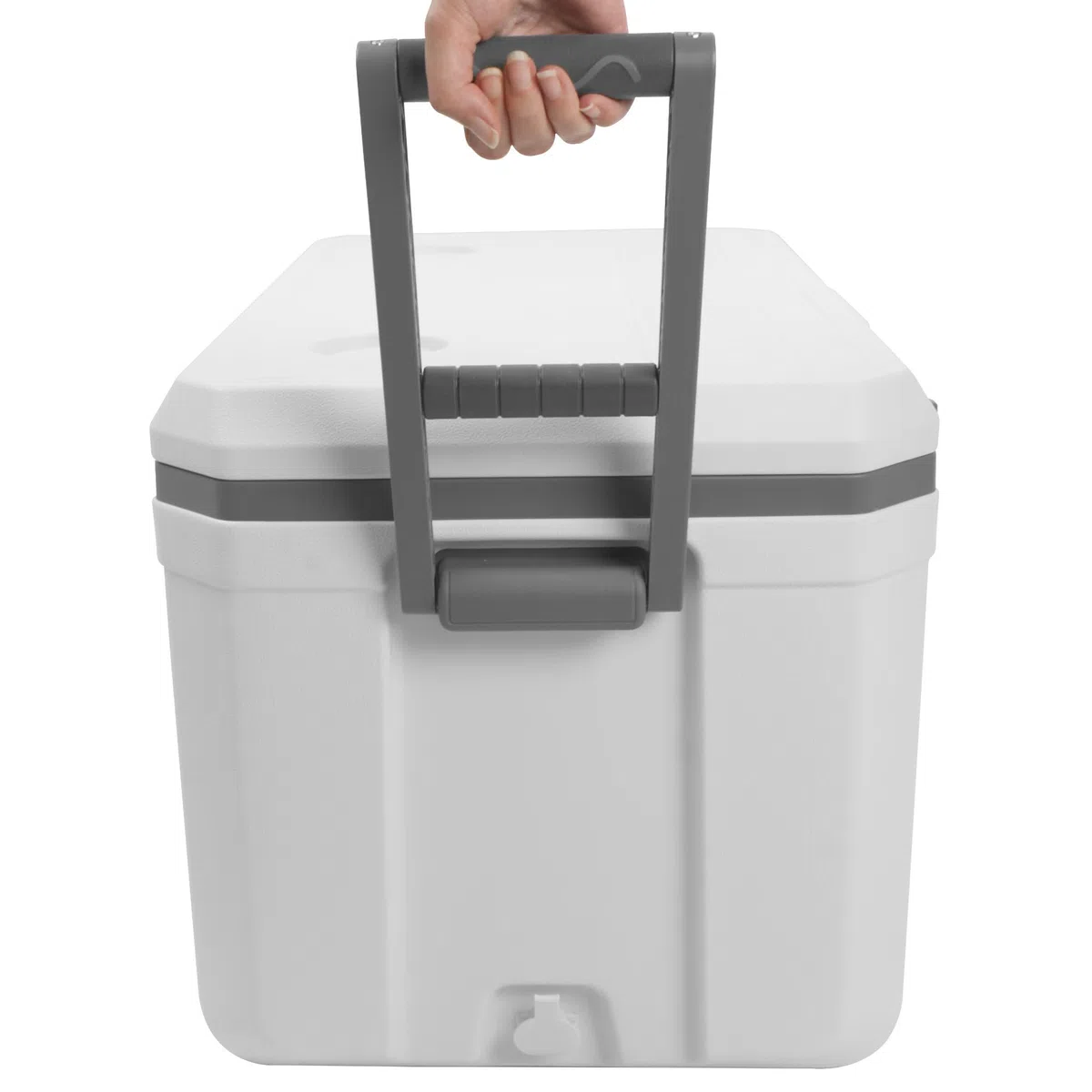 CampFeuer Frigobox bianca da 70 litri con ruote | Frigobox portatile, frigobox isolata con maniglie, frigobox raffreddante mobile, scatola del ghiaccio, mini frigorifero | Thermobox, snackbox