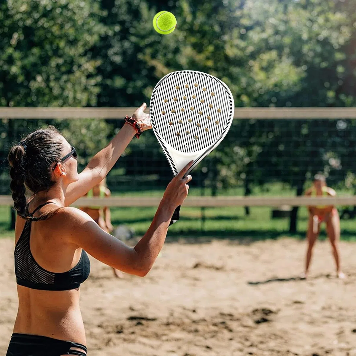 Racchette da Racchetta da Paddle | Con Fori Aerodinamici per Allenamento Ideale per Principianti Ragazzi Adulti e in Viaggi Esterni