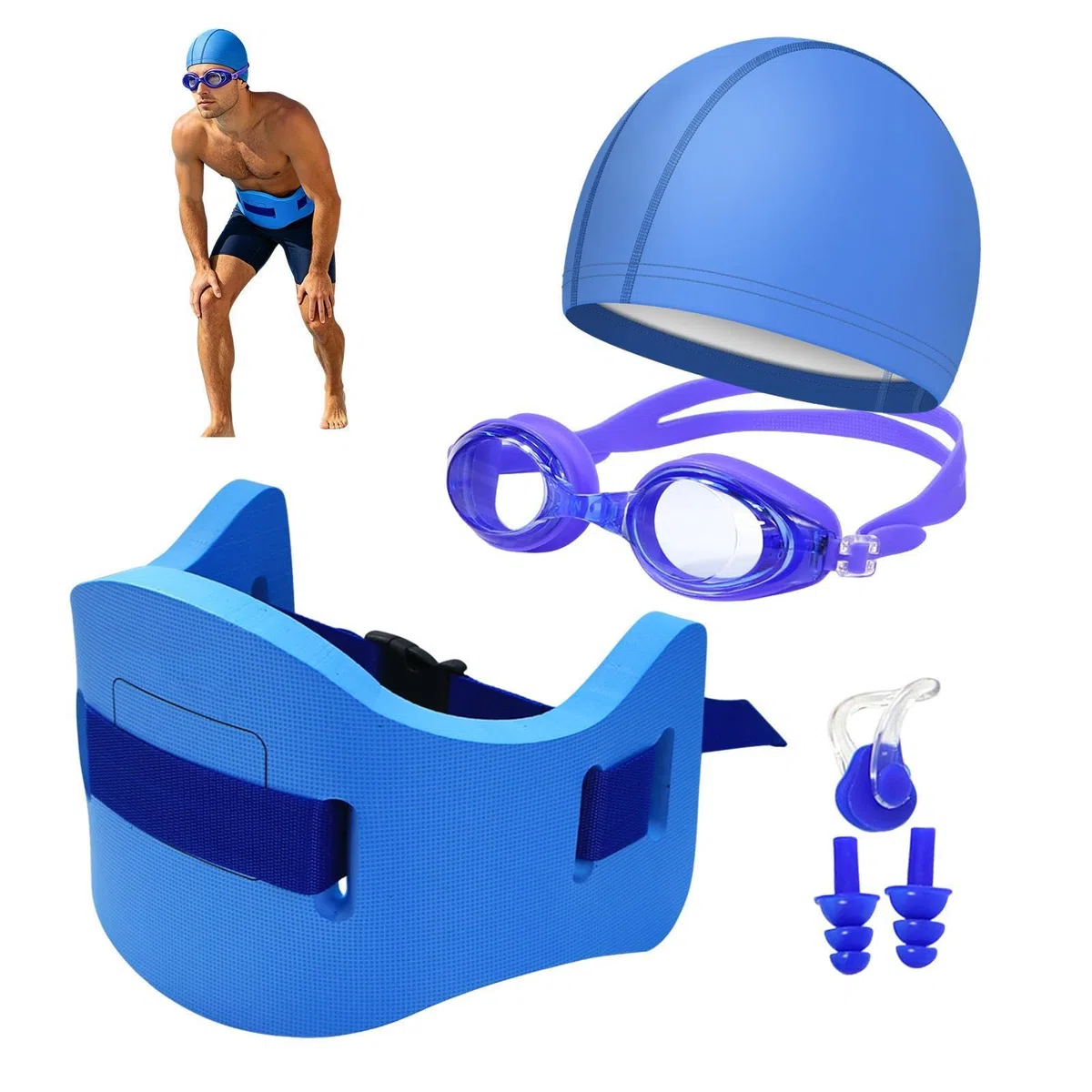 Cintura da nuoto regolabile in schiuma leggera, per piscina, estate, immersioni, snorkeling, allenamento, esercizi, allenamento, giochi e lago