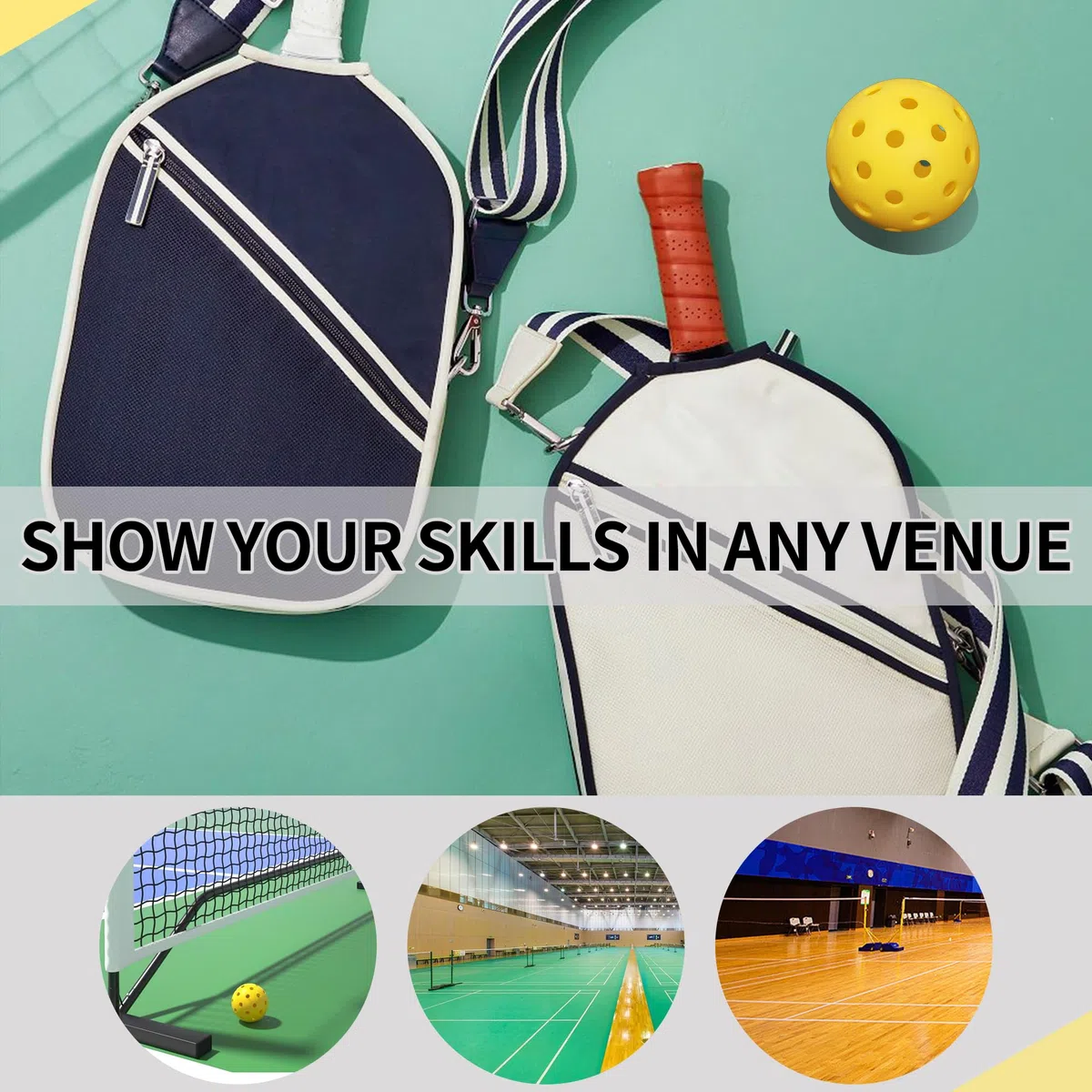 BOOMCLAP Set di 12 palline da pickleball da esterno, soddisfano i requisiti USAPA, buon equilibrio, rimbalzo stabile, affidabile, durevole, giallo