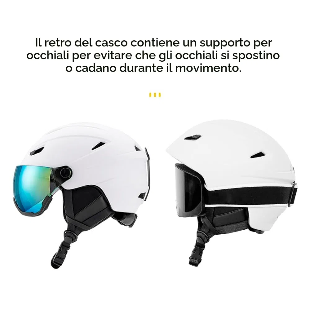 Lixada Casco da Sci Integrato Casco da Snowboard per Uomo e Donna con Visiera Rimovibile
