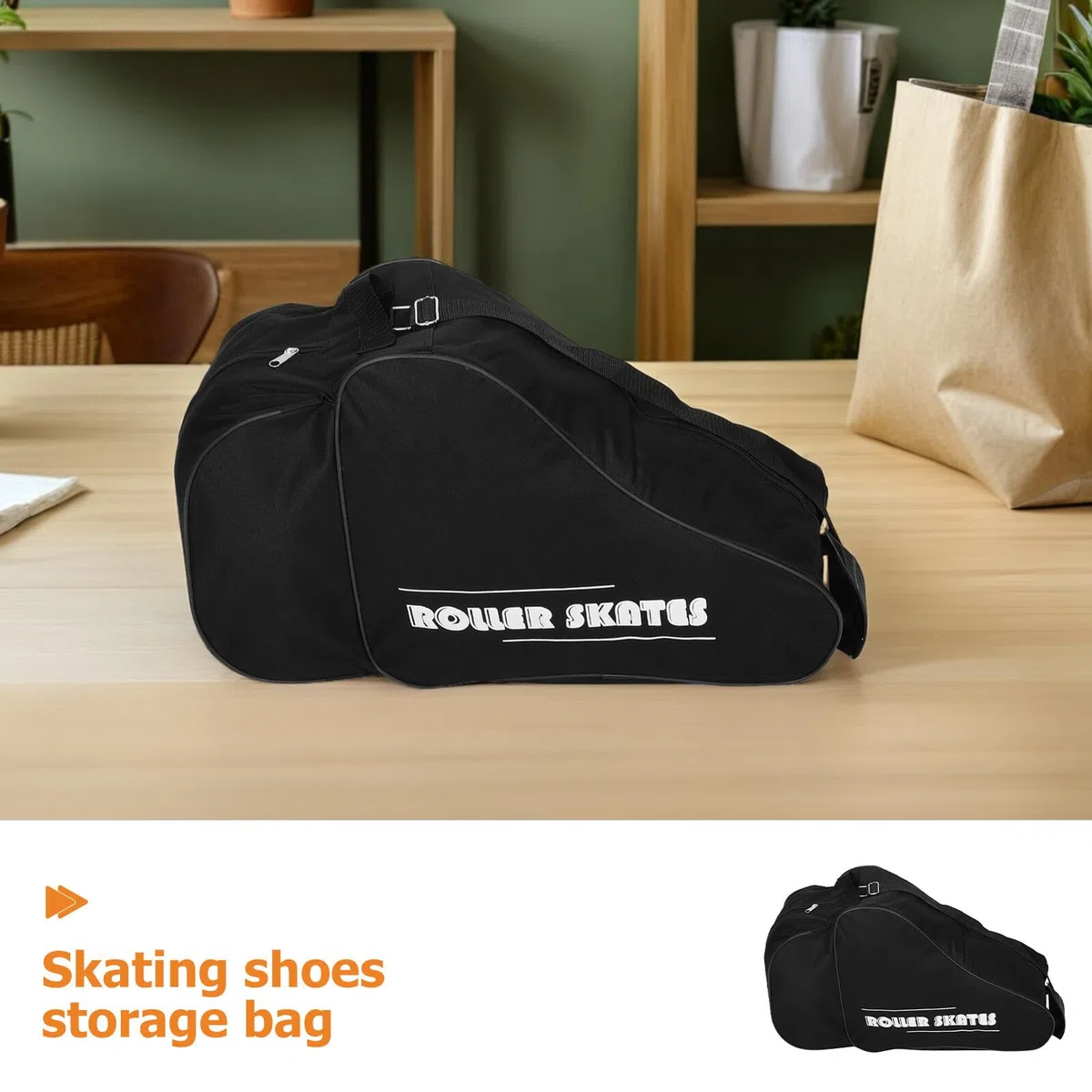 Mikikit 2pezzi Borsa Per Pattini Rotelle Da Ghiaccio Organizer Sportivo Per Attrezzatura Borsa Portascarpe Multiuso Per Trasporto Facile e Protezione