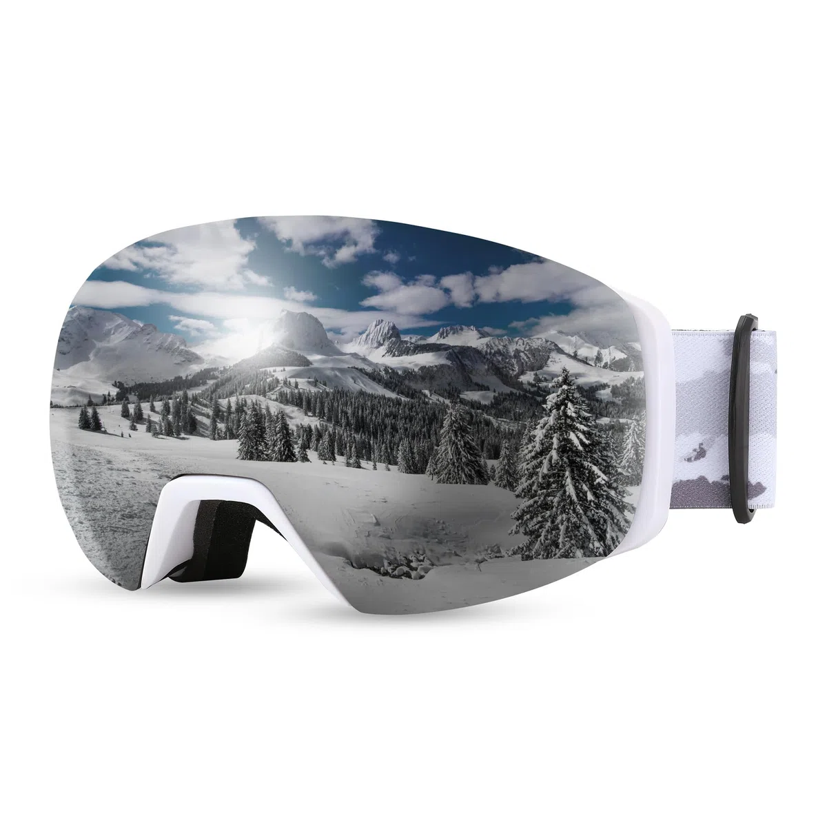 FEISEDY Maschere da Sci OTG Uomo Donna con Lente Magnetica B0020 | Intercambiabile Protezione 100% UV, Antiappannamento Occhiali Snowboard per Sport Invernali All'Aperto