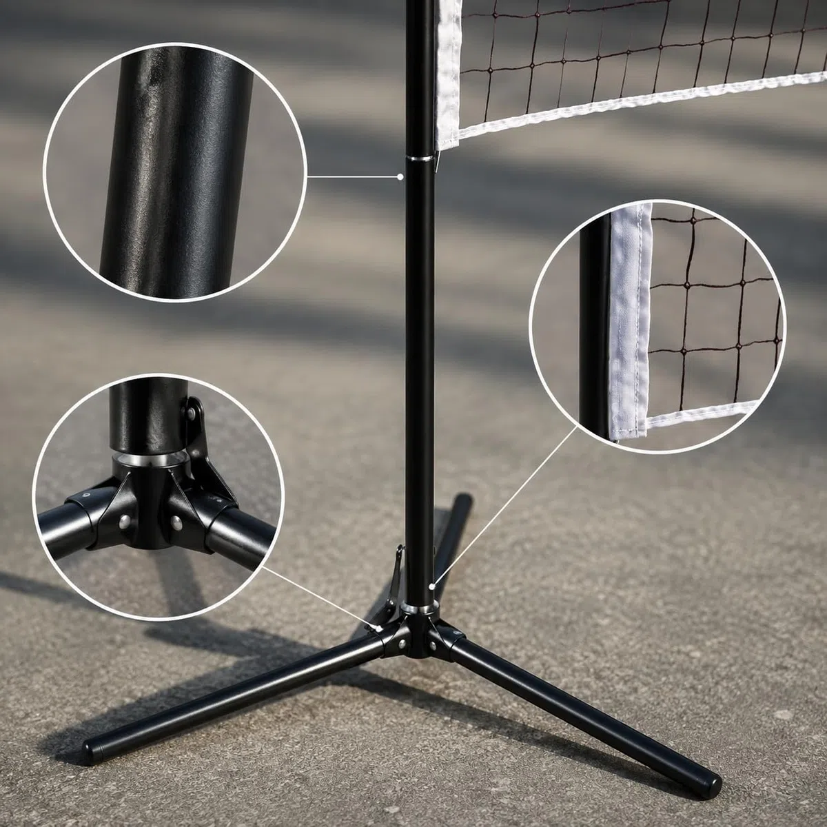 Amagogo Rete da Badminton Portatile Pieghevole in Lega di Alluminio Leggera E Stabile con Assemblaggio Veloce Adatta per Feste Eventi Sportivi Tempo Libero Ovunque
