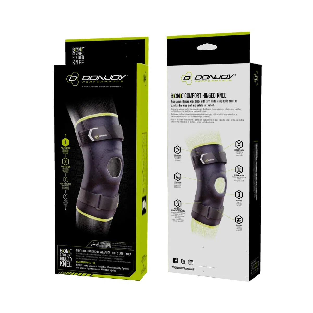 Bionic Comfort - Ginocchiera incernierata, misura S/M