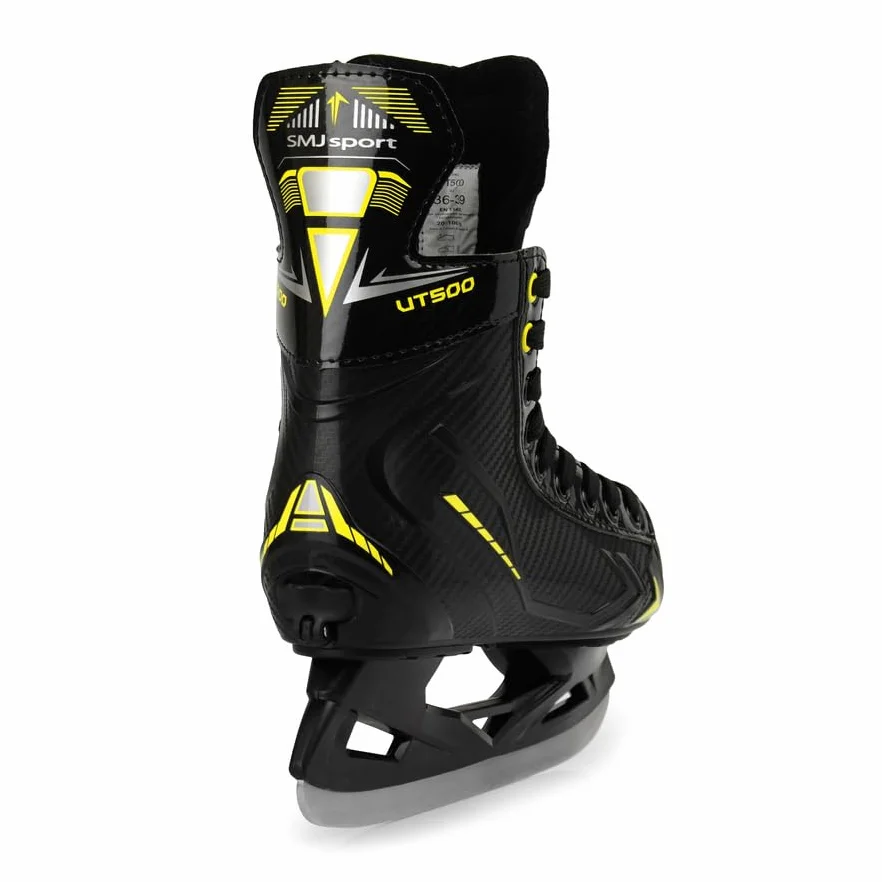 Pattini da hockey per bambini, regolabili, da hockey su ghiaccio, SMJ UT500
