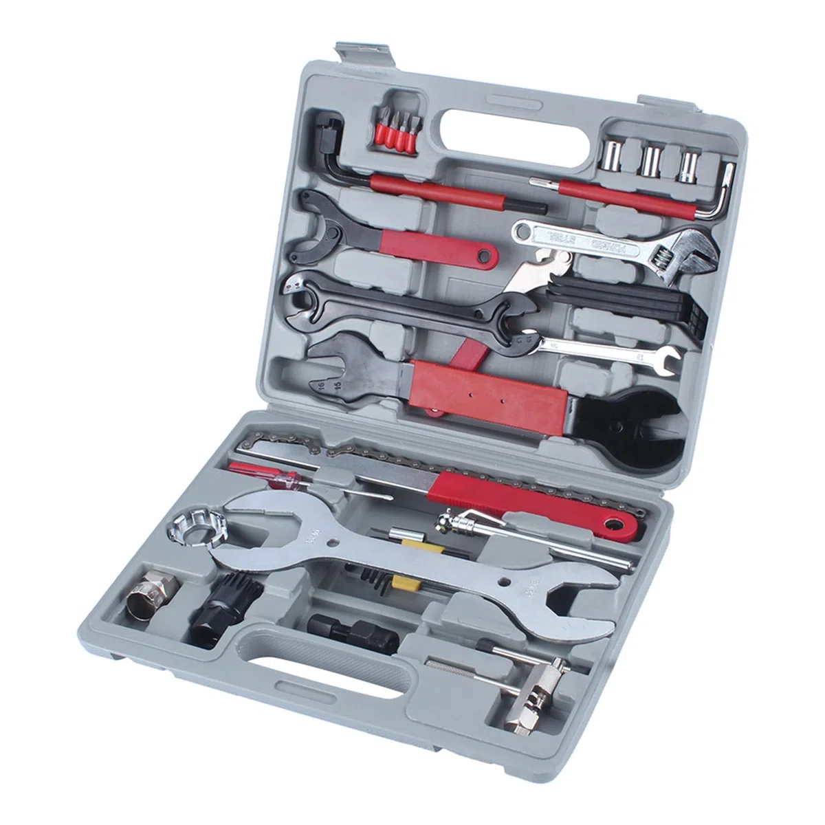 CHICIRIS Kit di Riparazione per Biciclette 44 Pezzi, Set Multiutensile | Set di Riparazione Bici da 44 Pezzi, Include Dispositivo di Rimozione Ruota Libera, Rivetto Catena, Chiave per Pedali,