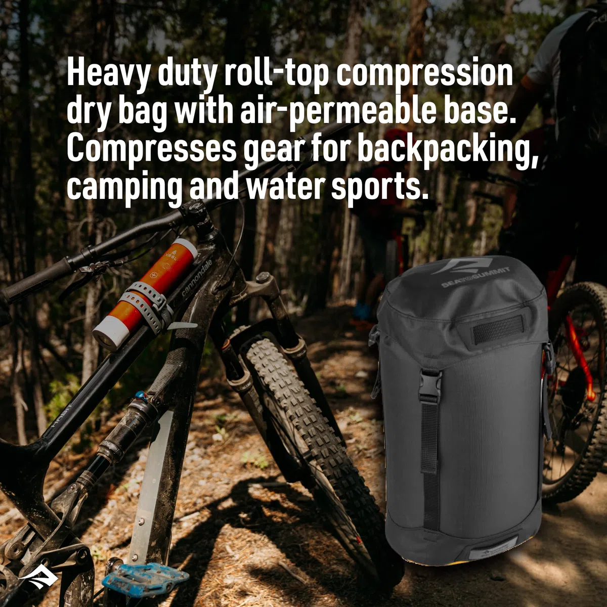 Sea to Summit - Evac Compression Dry Bag HD M 13L - Borsa impermeabile compatta - Chiusura ad avvolgimento - Tessuto Cordura resistente - Escursioni & Paddle - 21,7 x 19,7 x 44 cm - Nero Jais - 237 g