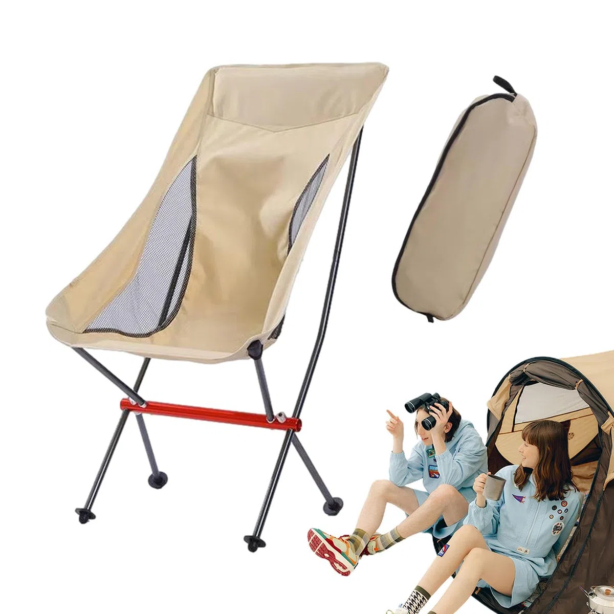 Sedie Pieghevoli Per l'All'Esterno Postura Ergonomica | Sedile Antiscivolo Per Escursionismo Per Pesca Campeggio Spiaggia Picnic Patio Balcone Giardino Trekking E Cortile