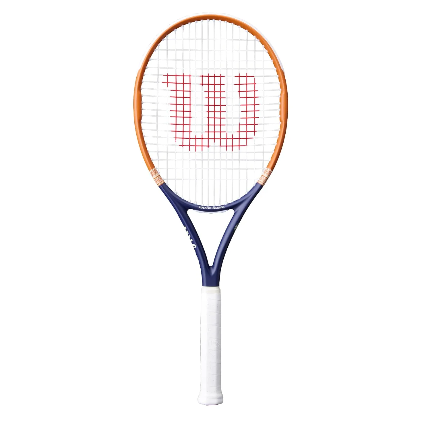 Wilson Racchetta da Tennis Roland-Garros 2026 Equipe HP, Adatta a Giocatori Competitivi con Impugnatura Cushion-Aire per un Controllo Sicuro, Blu Navy/Arancione, Grip 2