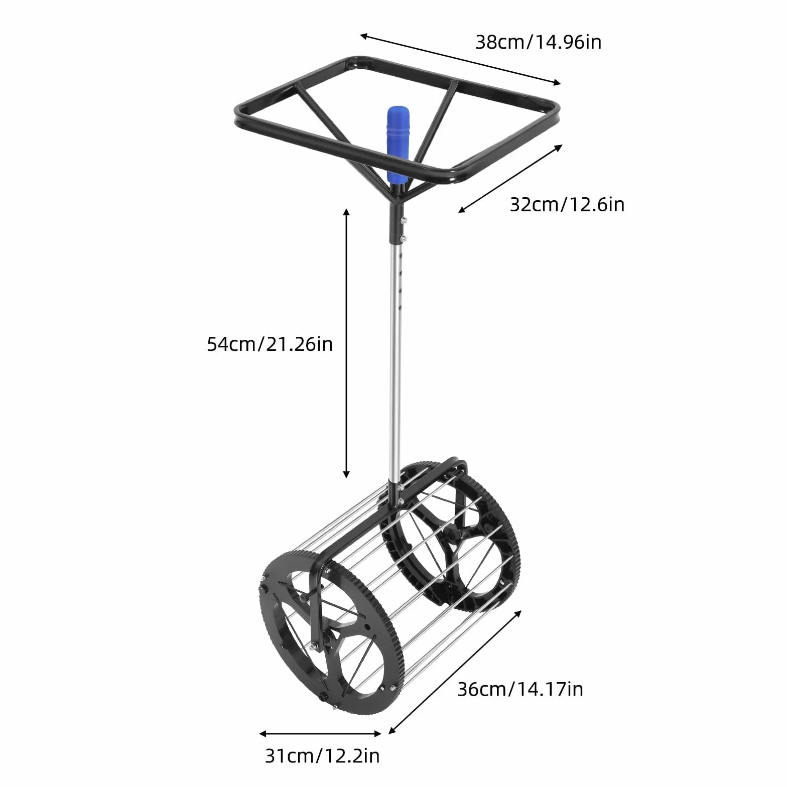 Raccoglitore automatico per palline da tennis, capacità 80 palline, cestino da raccolta 2 in 1 con altezza regolabile, raccogli palline con manico, tramoggia portatile per campo