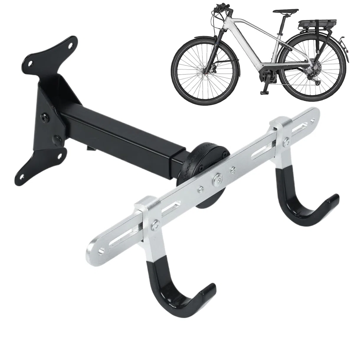 Appendino Per Biciclette Da Parete Gancio Regolabile | Portabiciclette Verticale Da Parete Per Uso Interno, In Casa, Garage, Per Organizzazione, Deposito, Esposizione E Risparmio