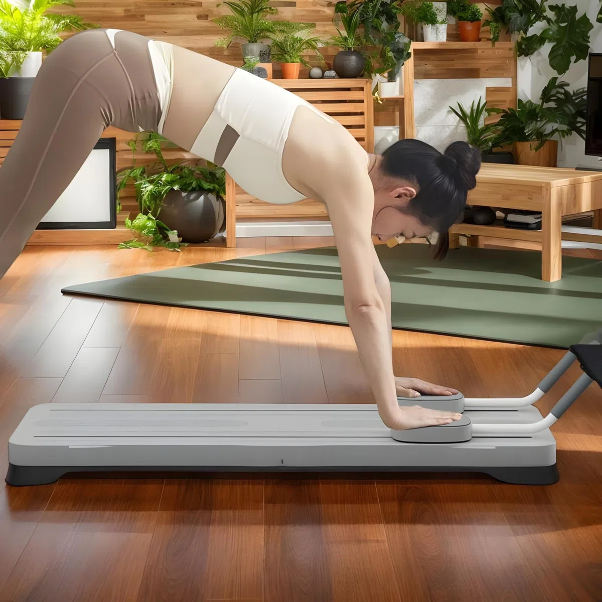 Reformer Pilates Machine, Pilates Reformer Set, Pilates Board for Women, Attrezzature Fitness Multifunzionale per il rafforzamento dei nuclei e allenamento completo del corpo