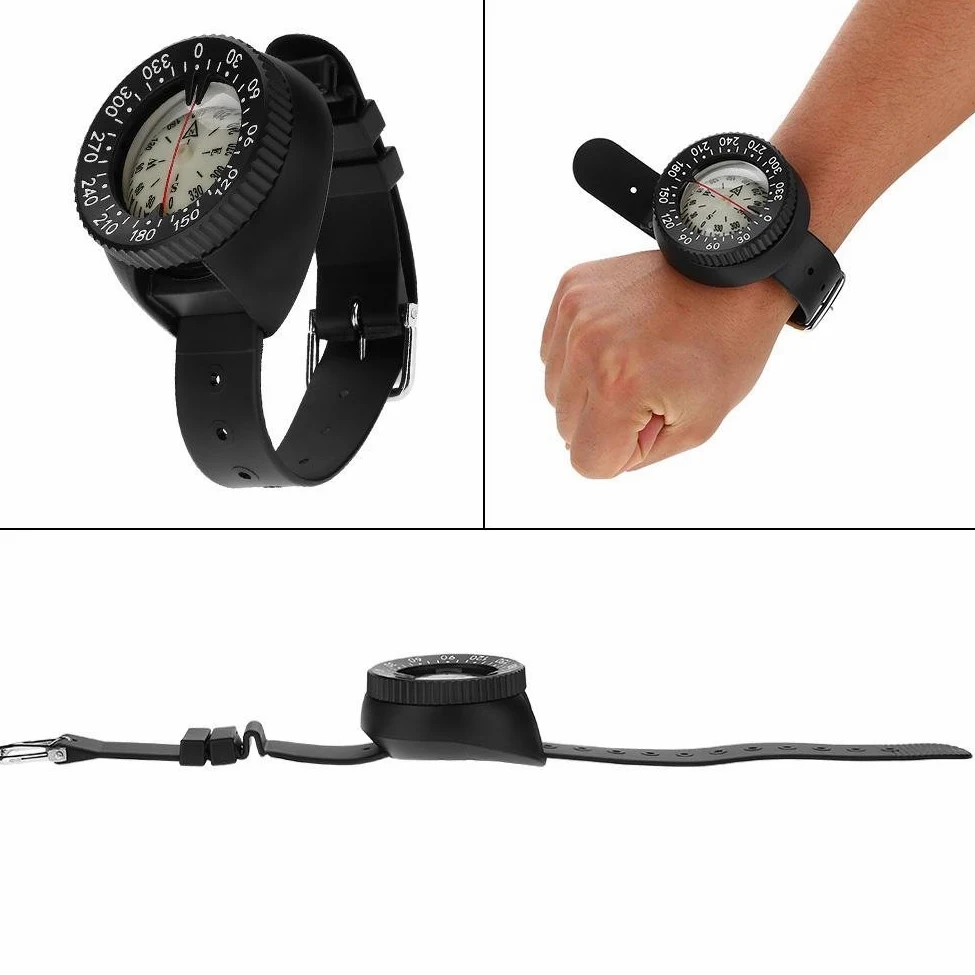 Bussola Subacquea, Bussola Campeggio Per Orologio Subacqueo, Compass Per Orologio Da Esterno, Bussola Da Polso Adatto per l'immersione, il Campeggio, l'escursionismo, il ciclismo,
