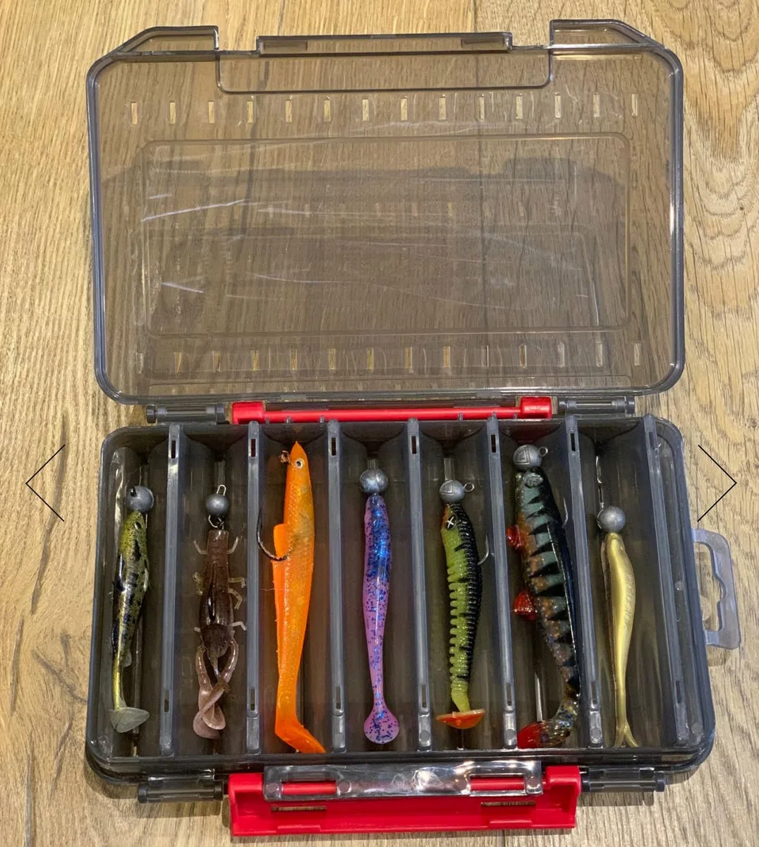 Generic Portafoglio per esche da pesca, custodia rigida, grande, 14 slot