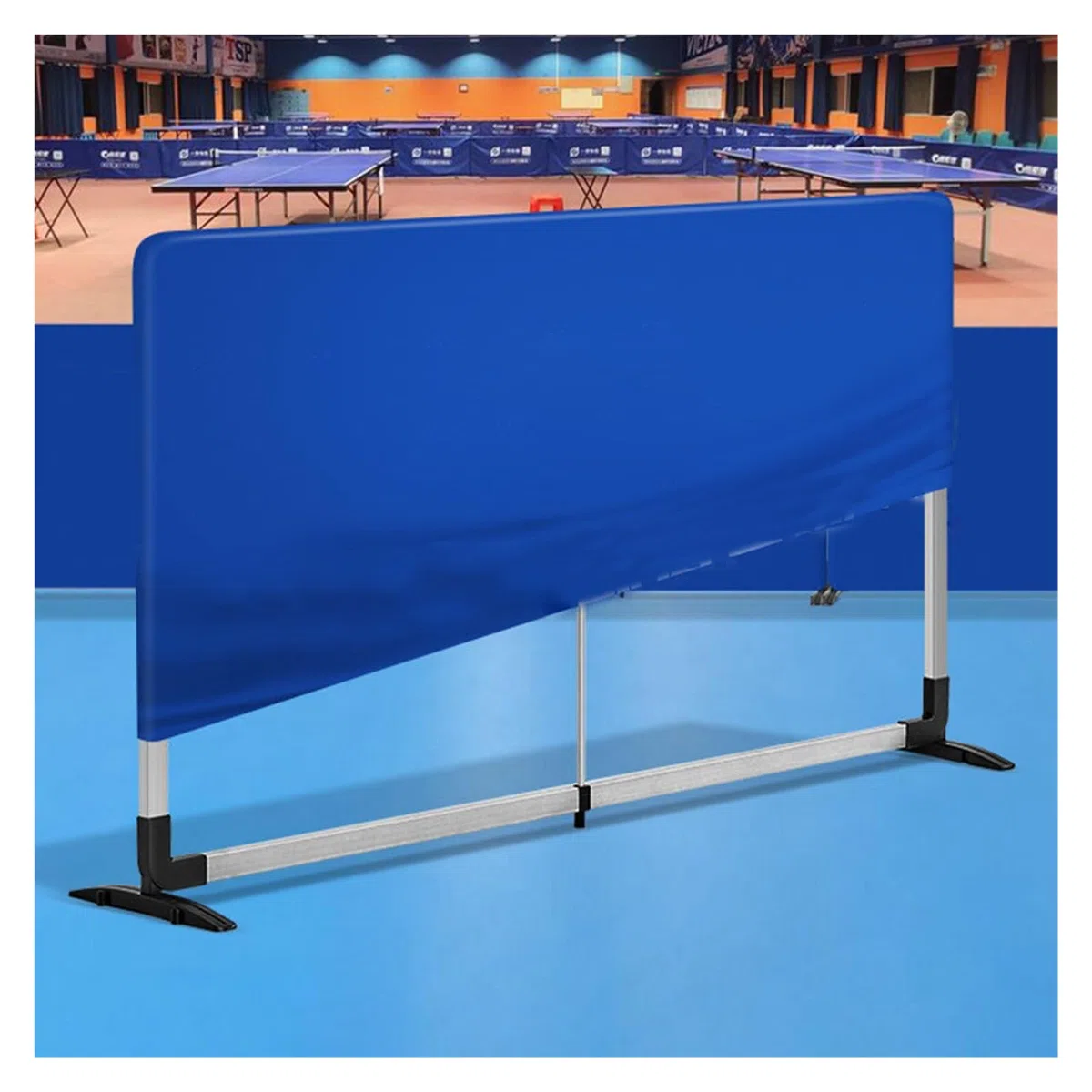 Barriera da ping pong extra lunga, 198,1 x 182,9 cm, pieghevole, per campi da ping pong, per parco giochi e scuola