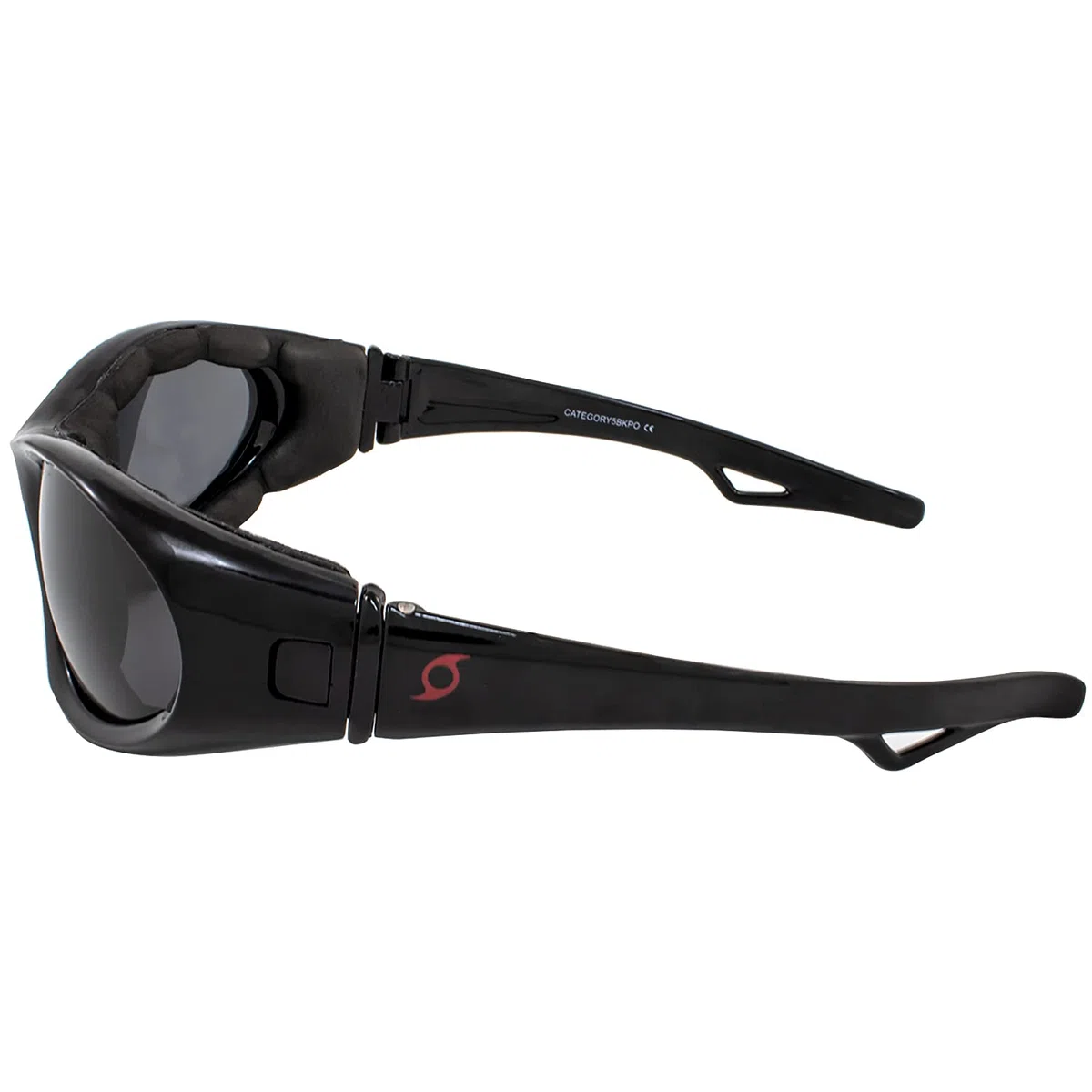 Hurricane Eyewear 2 paia di occhialini da nuoto jet e sci categoria 5 montatura nera con specchio rosso e lenti antifumo polarizzate