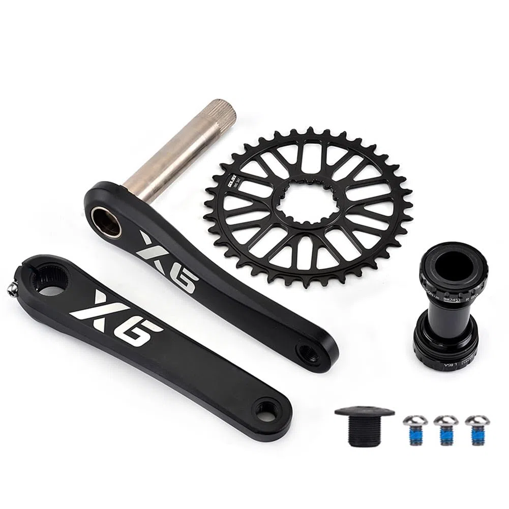Guarnitura per mountain bike da 170/175 mm, 32-48 denti stretti e larghi, guarnitura scheletrata, bracci pedivella cavi integrati con movimento centrale BSA, adatta a 8-12 velocità, lega di alluminio