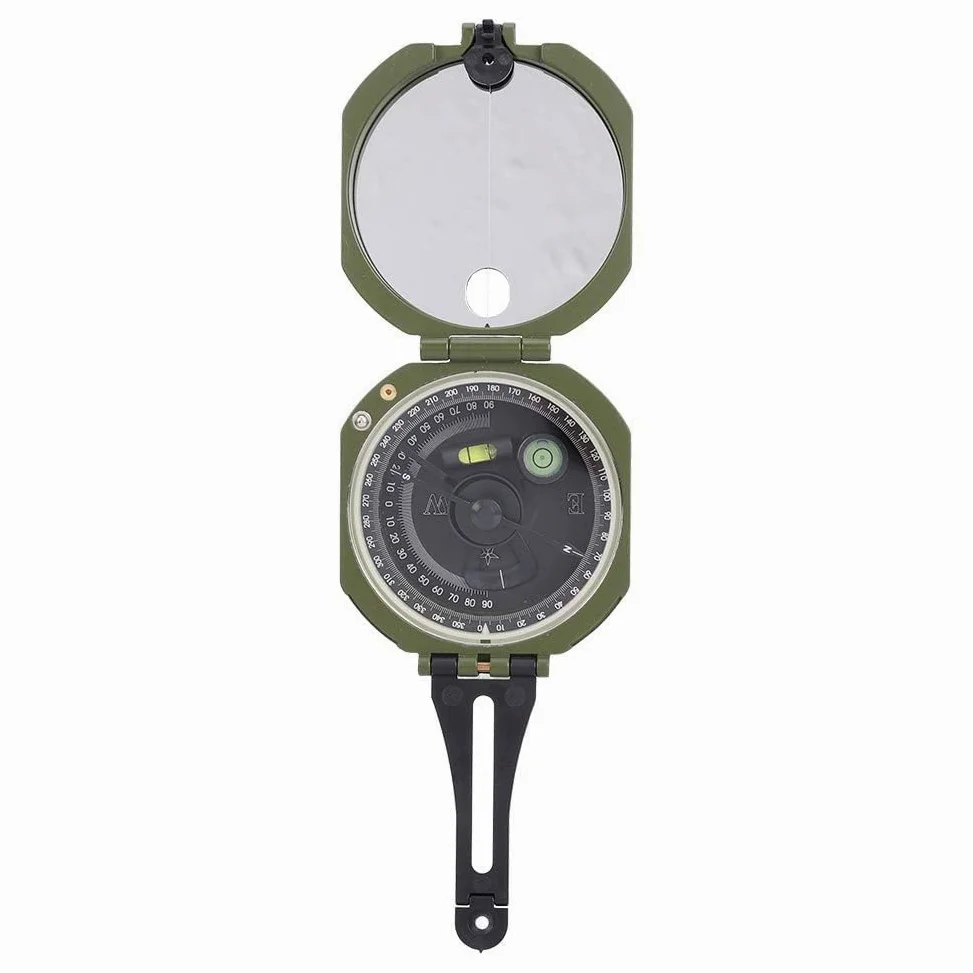 Bussola da Esterno Geologica Professionale ad Alta Precisione, Armi Impermeabili Direzionali Multifunzionali con Funzione Luminosa Fluorescente