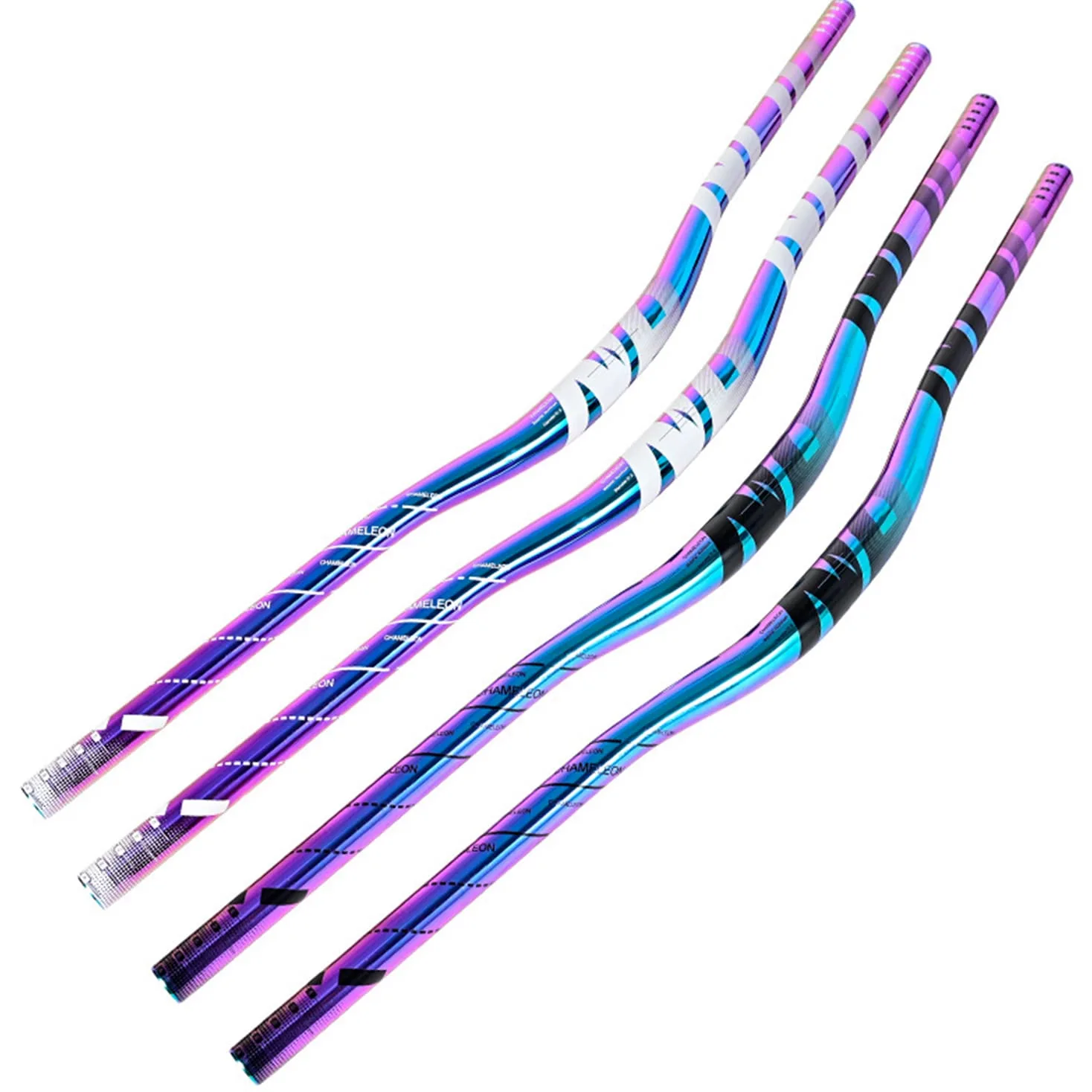 Manubrio Bici BMX MTB AM XC Downhill Racing Rise Manubrio Lega di Alluminio Colorato Arcobaleno Manubrio 31.8mm * 780mm