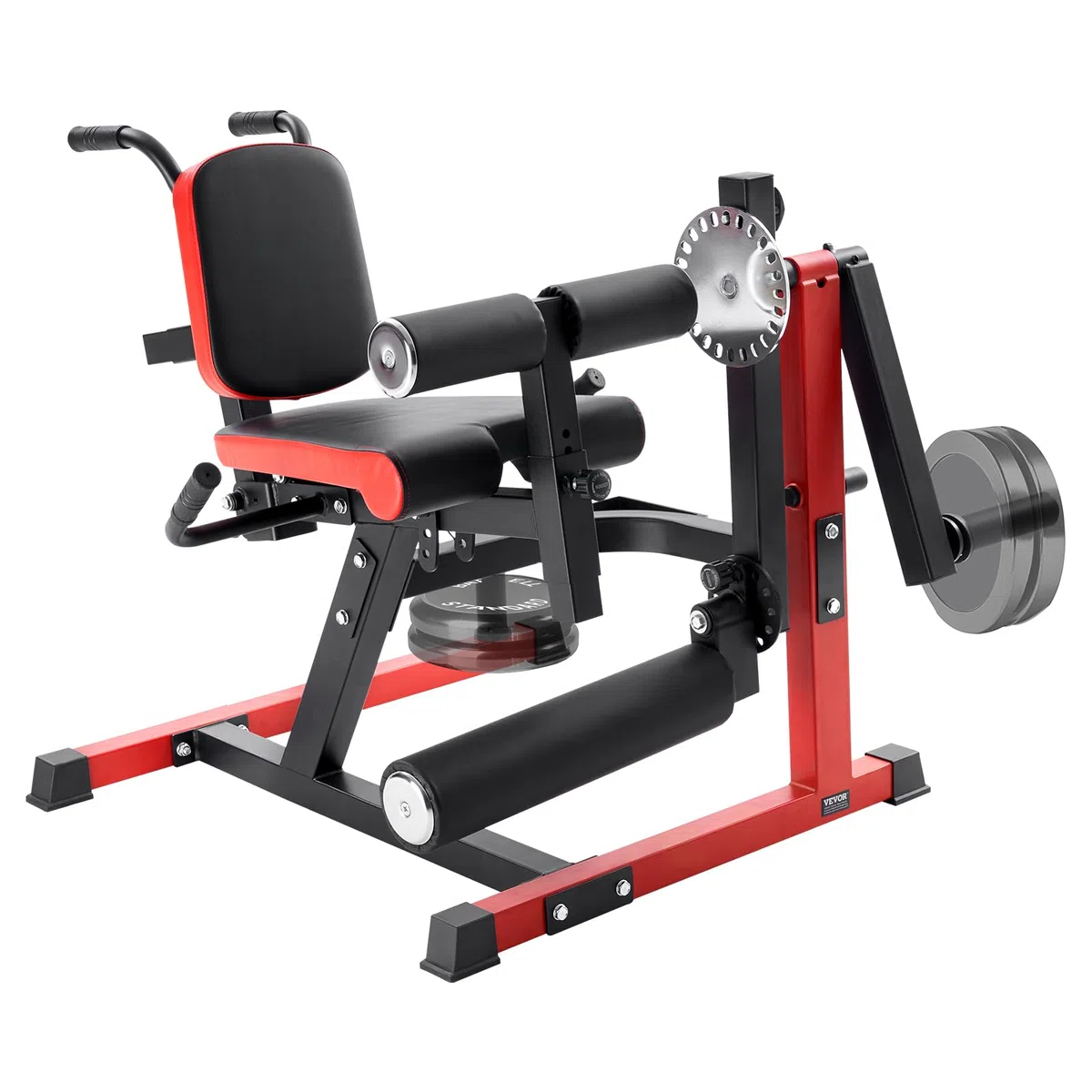 VEVOR Macchina per Gambe da Seduti, Estensione Rotatoria per le Cosce, Attrezzatura Regolabile per Esercizi Speciali per Corpo, Panca per Allenamento Pesante per Palestra Capacità 249,5 kg