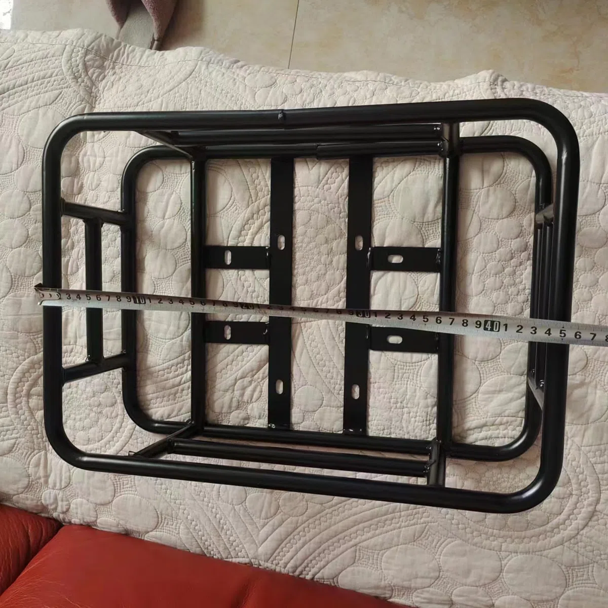 Headerbs Cestino Posteriore per Bici Elettrica Cestino Portabici Posteriore in Ferro 46 X 32 X 15 Cm Grande capacità Facile Installazione per Consegne Pendolarismo Corse di Spesa e Uso Quotidiano