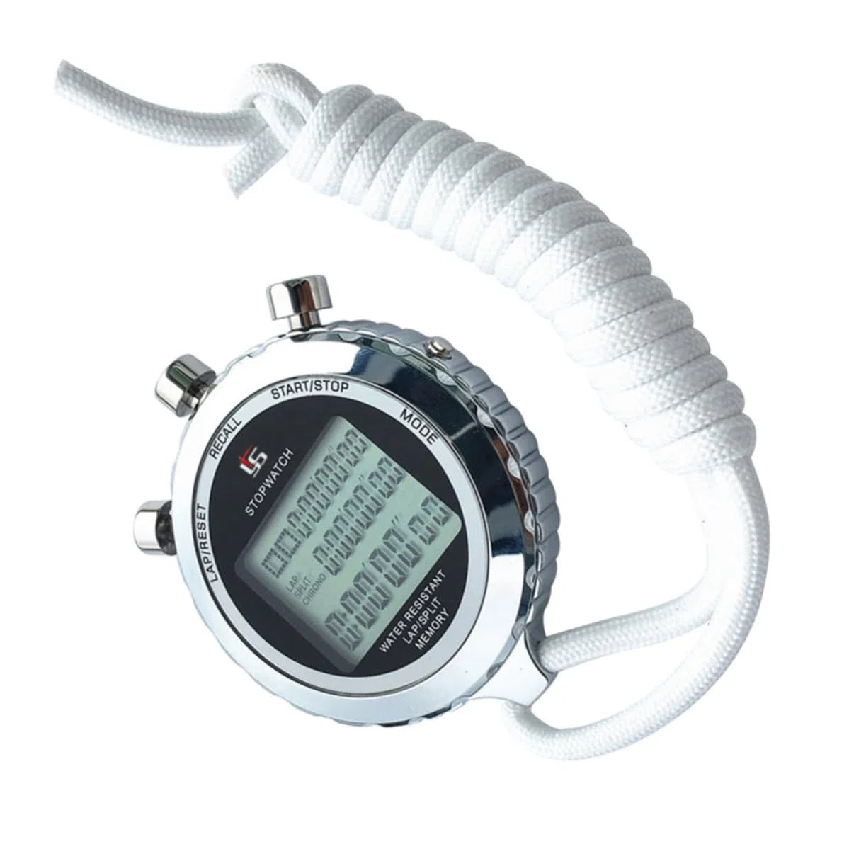 Cronometro Digitale Professionale Portatile in Acciaio Inox | Display Lcd, 3 Righe e 120 , Mostra, Minuti, Secondi, Anno, Mese, Data e Giorno