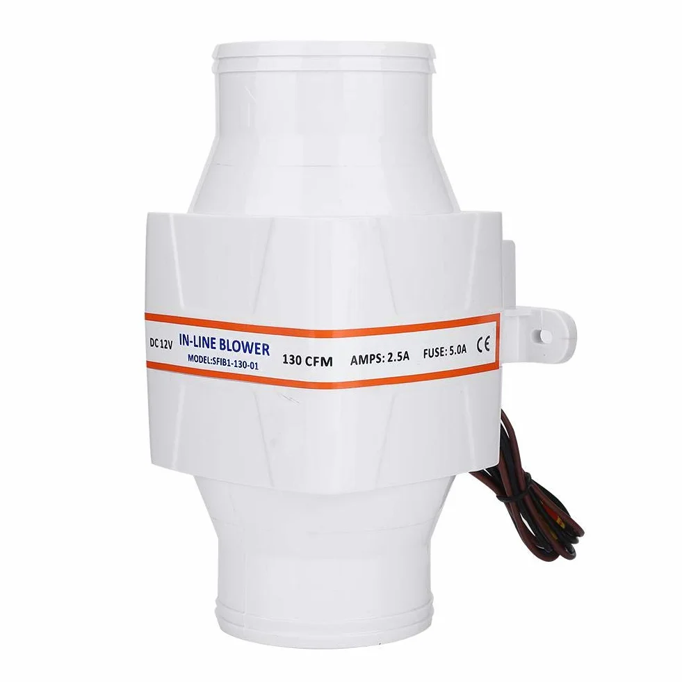 Ventilatore in linea, 75mm Ventola Estrazione Ventilatore del Condotto di Ventilazione per yacht, edifici, roulotte