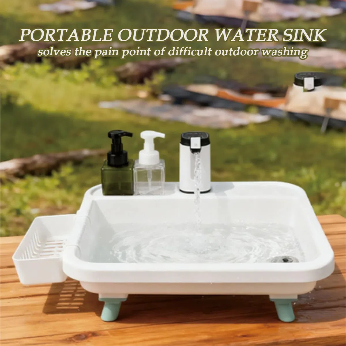 Lavabo Portatile per Campeggio Strumento Resistente Facile Da Installare | Lavabo da Viaggio per Lavarsi le Mani Per Donne, Uomini, Adulti E Viaggiatori, Per Lavaggio Stoviglie, Cortile, BBQ, Giar