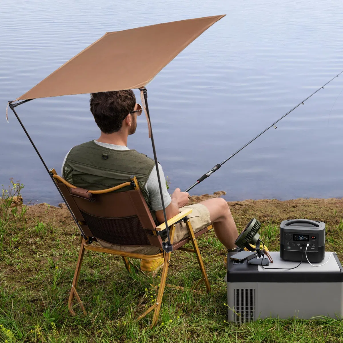 Tettuccio pieghevole da sedia Solare Portatile Tenda Da Sole | Tettuccio Per Sedia Pieghevole Da Campeggio Parasole Campeggio Sport Outdoor Spiaggia Tailgates Pesca Escursionismo