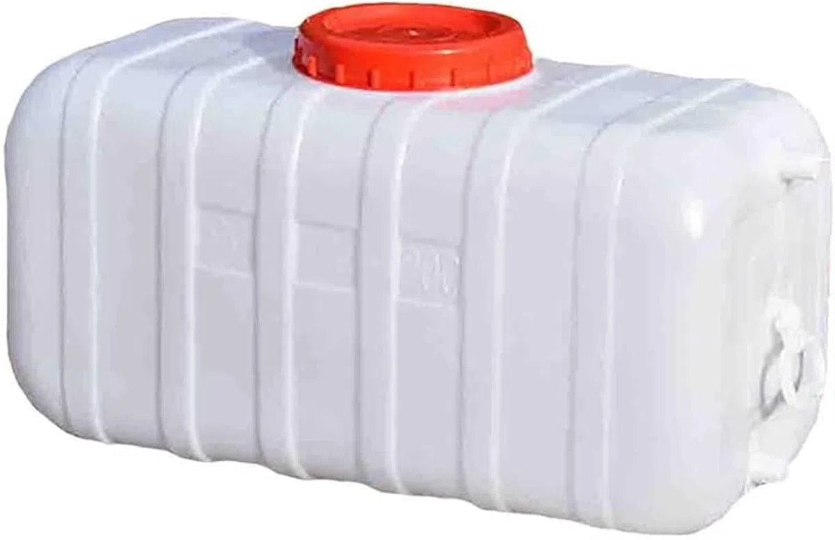 Secchio Acqua Domestico 50L/100L/150L/200L,Contenitore Campeggio Portatile con Rubinetto, Serbatoio All'aperto, Rettangolare Adatto for Auto Viaggio sul Campo(White,50L)