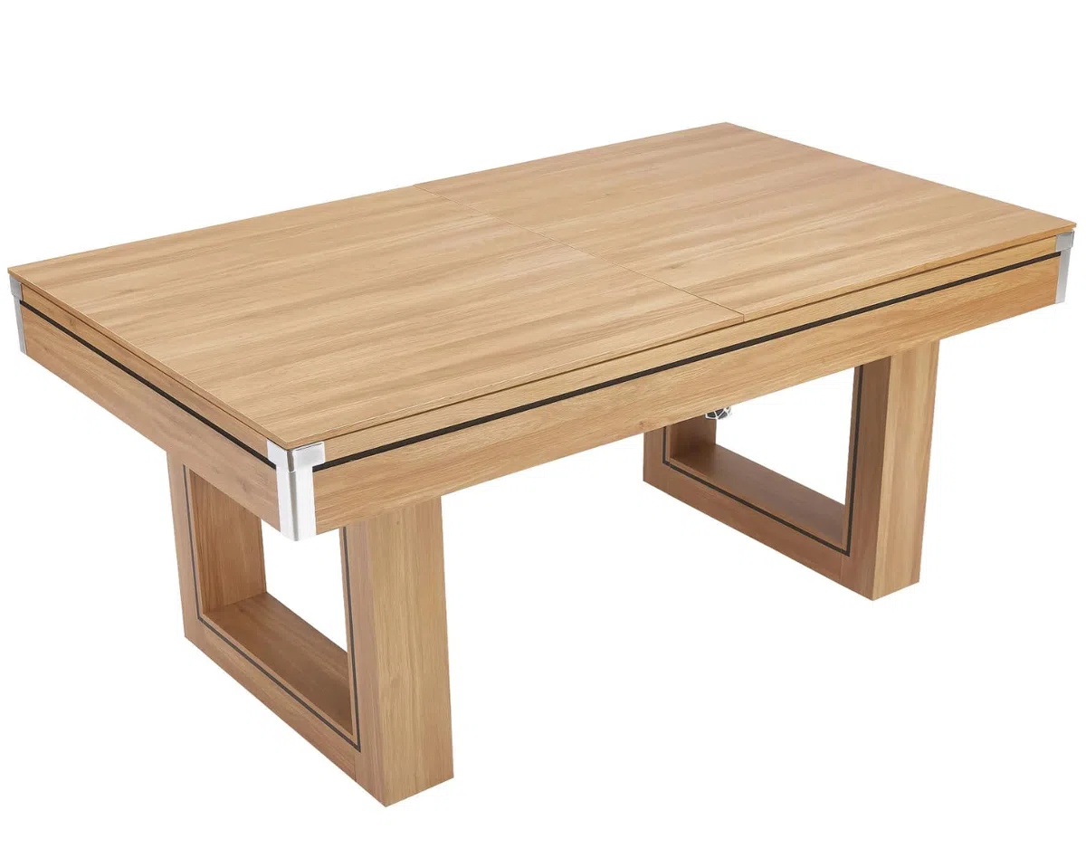 Tavolo da biliardo multifunzionale con piano da pranzo e ping pong, 1,8 m/2,1 m, tutti gli accessori inclusi, perfetto per giochi in famiglia e tempo libero