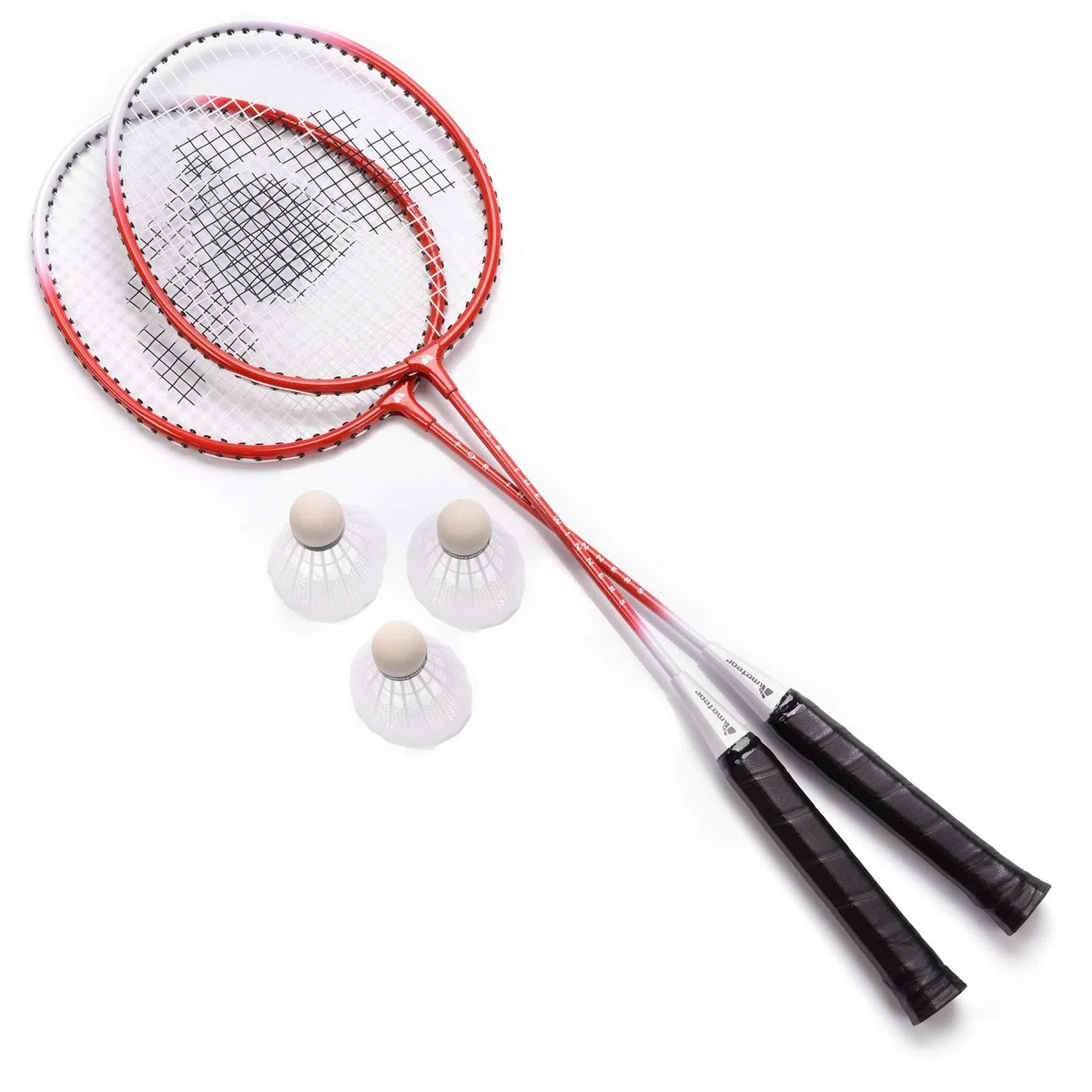 Set Badminton per 2 o 4 Giocatori - Racchette 3 Volani 1 Rete - Set Perfetto per Bambini Ragazzi e Adulti - per Tutta Famiglia - Spiaggia Giardino Vacanza