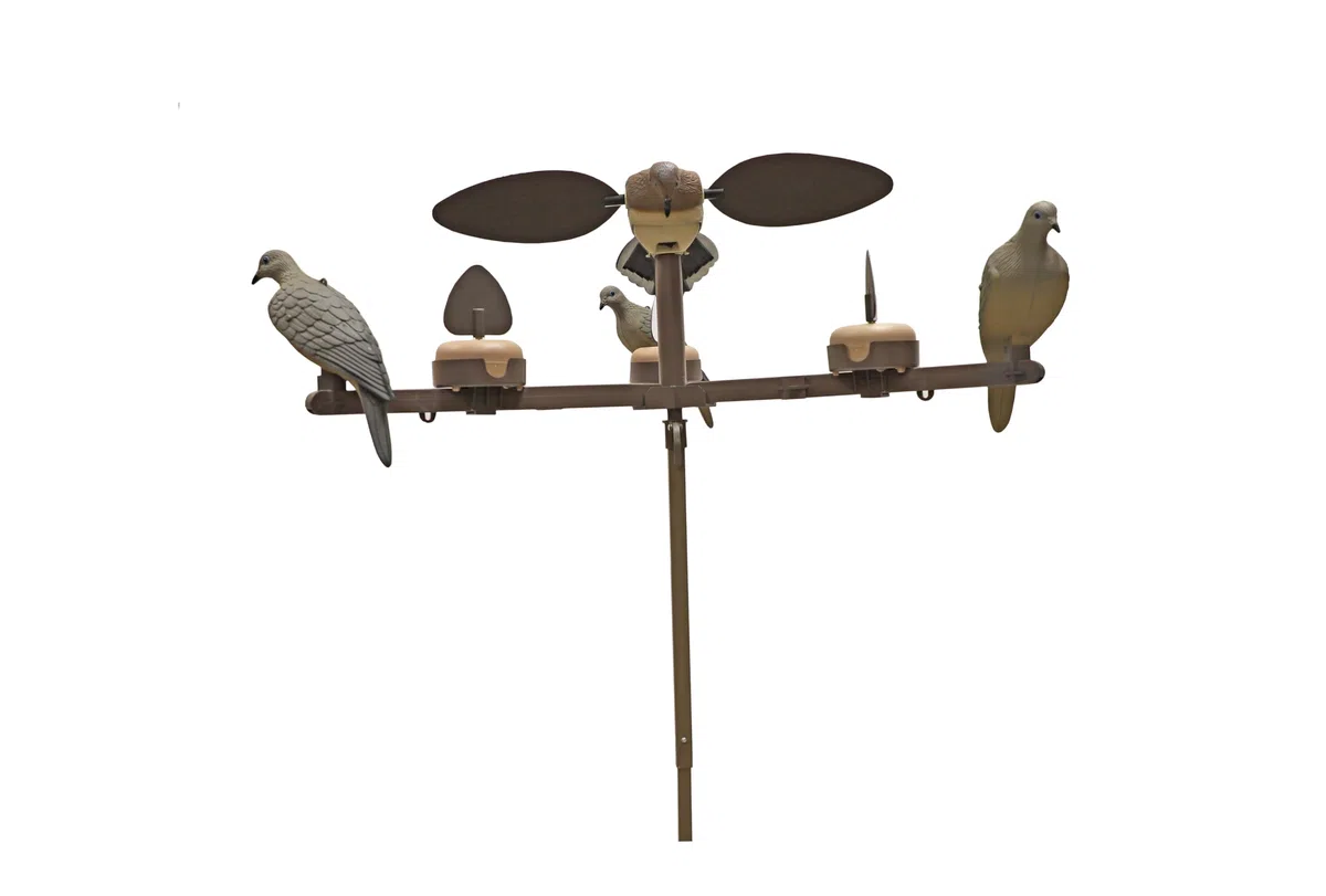 MOJO Outdoors Decoy Pole Dancer | può Contenere Fino a 10 Esche | Supporto per Esche per Colombe, Anatre e piccioni | Attrezzatura da Caccia Altamente Portatile