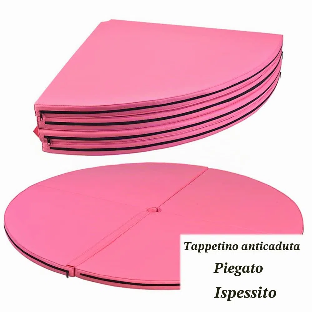 Dancing Pole Crash Mat Tappetino per esercizi extra spesso Palo da ballo Home Yoga Pilates Ginnastica Mat-Rosa(Size:120x5cm)