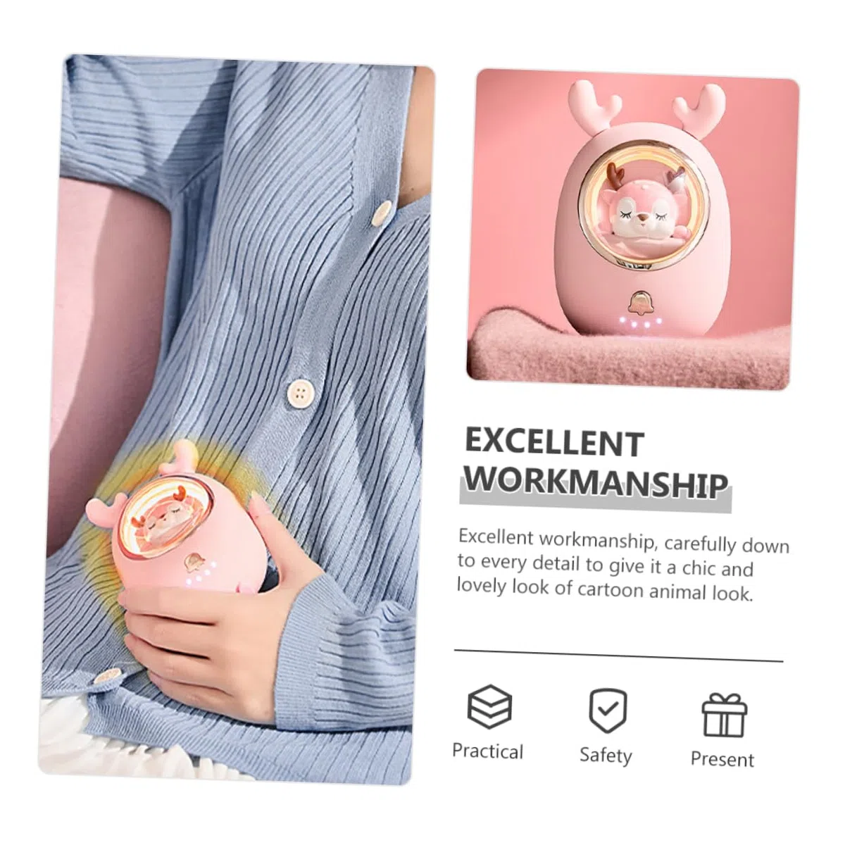 BESPORTBLE bambino caldo scaldamani riutilizzabile scaldamani portatili scaldamani ricaricabili scaldamani usb batterie ricaricabili scaldino portatile mini scaldino addominali