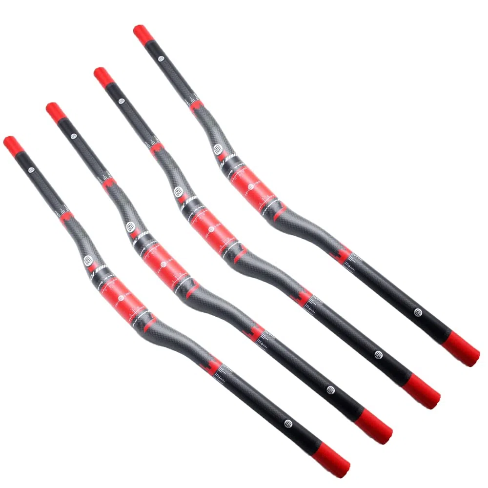 Manubrio Mtb 31,8 mm Ultralight Full Carbon Fiber Mtb. Manubrio Bike Flat o Rise 600 620 640 660 680 700 720 740 760 Manubrio a forma di rondine Manubrio Mtb Carbonio (Color : Flat 31.8x600)