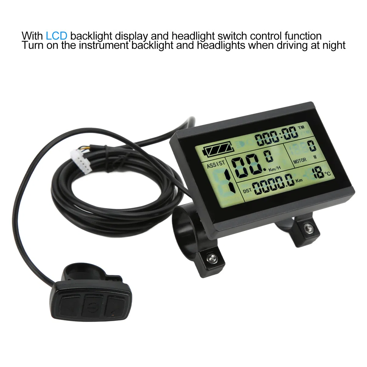 Display per bici elettrica, display LCD3 con connettore per computer da ciclismo, controller KT per ciclisti, pendolari e appassionati di fitness
