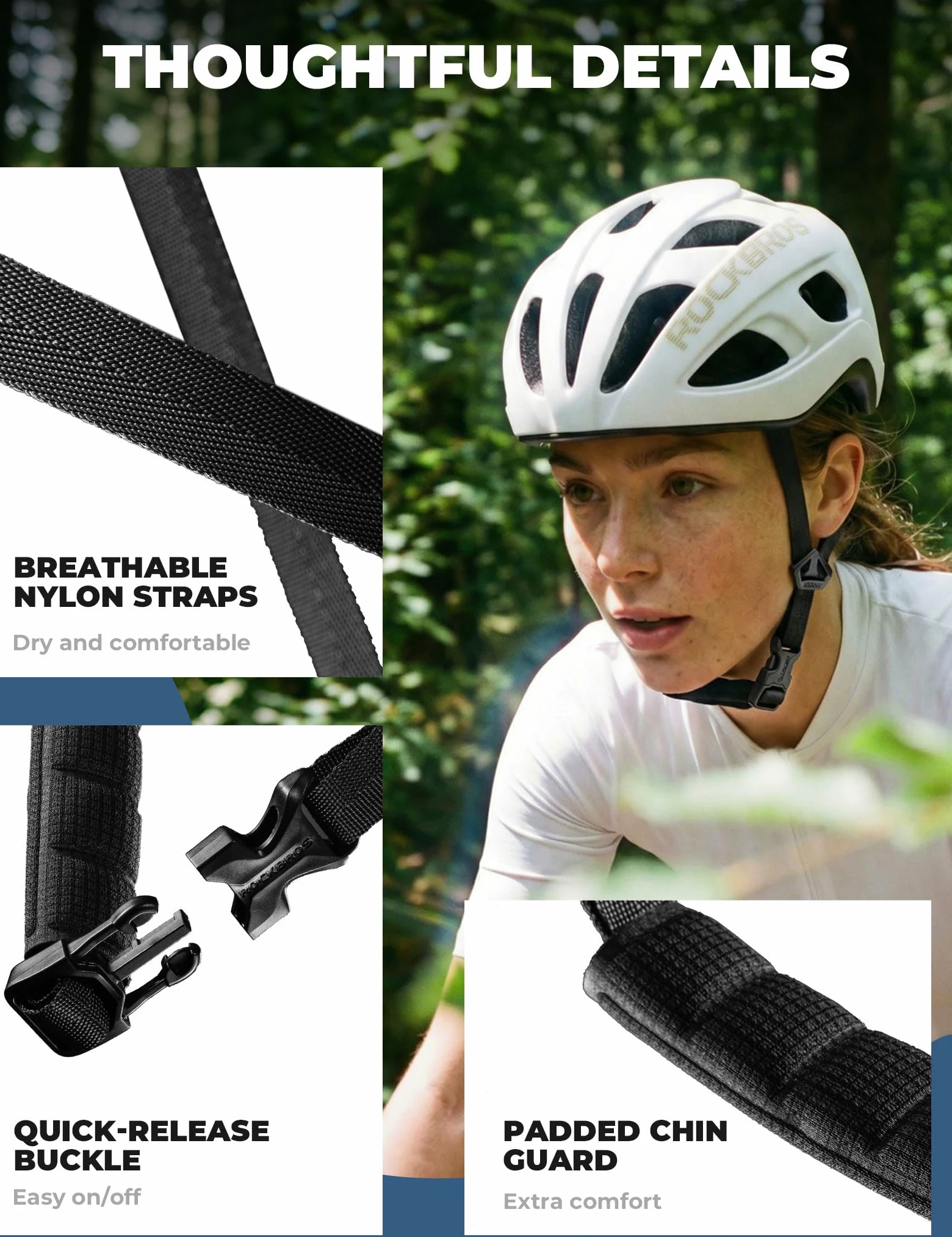 ROCKBROS Casco da bici, leggero e regolabile, per mountain bike e bici da strada, per adulti, 240 g, aerodinamica, ultraleggero, per uomo e donna, mountain bike, ibrido, pendolarismo, ghiaia, 58-62 cm