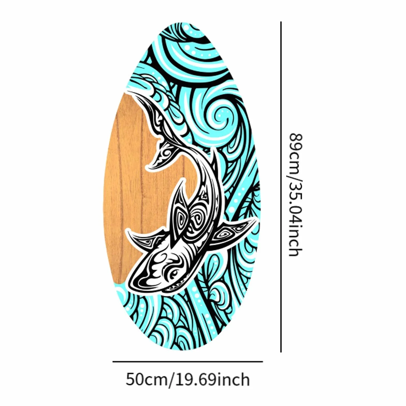 Baoblaze Skimboard Skimboard in Legno Skimboarding 35 Pollici Sport Acquatici Tavola da Surf Spiaggia Sand Board per Ragazzi Ragazze Adolescenti Adulti
