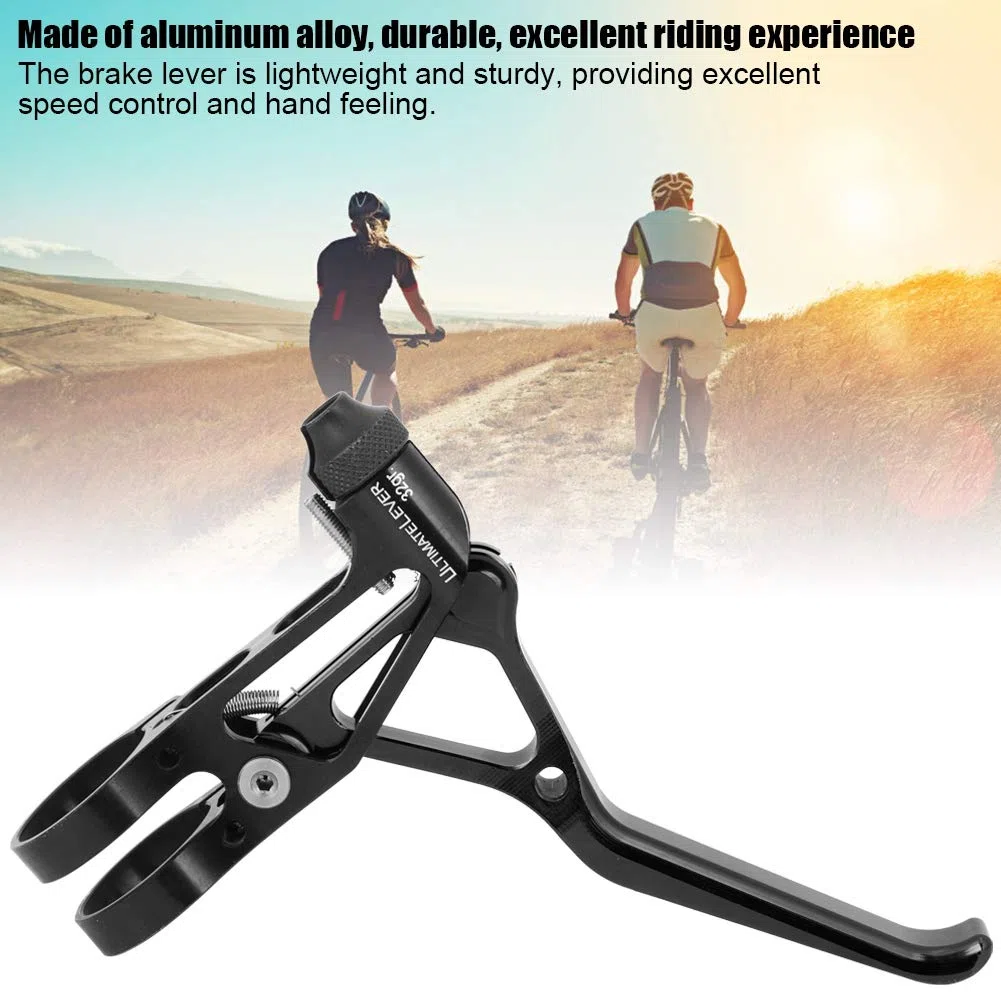 Leva del freno universale per bicicletta, leva del freno a V, ultra leggera, in lega di alluminio, per bici da strada pieghevole (nero)