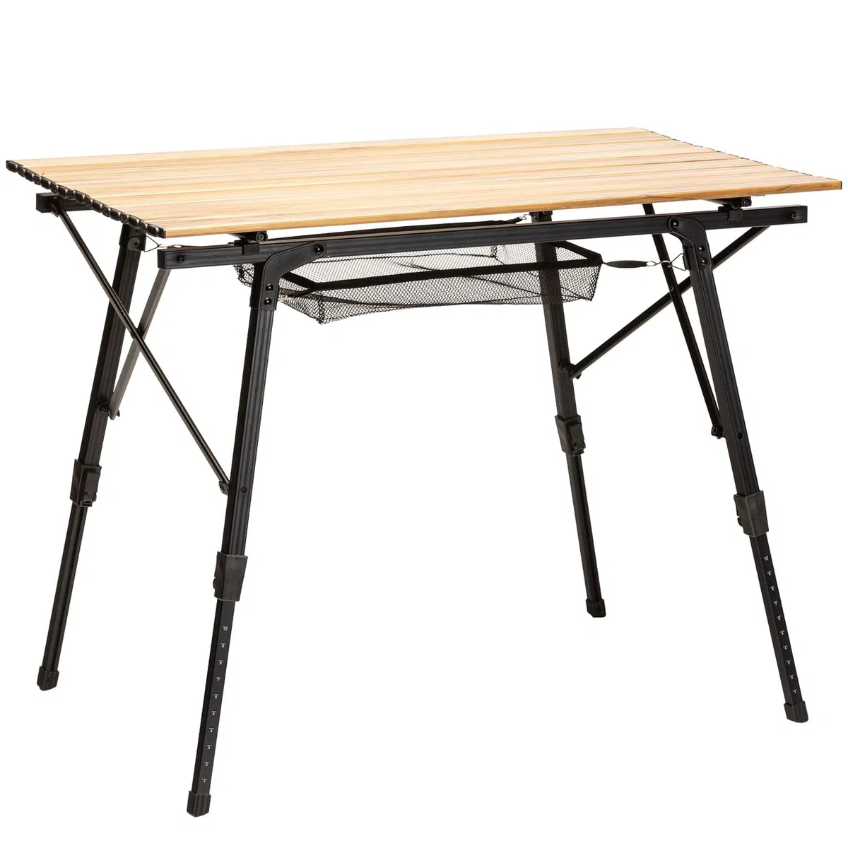 Skandika Tavolo pieghevole in alluminio Jamsa/Pikku - max 50 kg | Tavolo per balcone, terrazza, campeggio, giardino (Pikku (90 x 51,5 cm, ottica in legno))