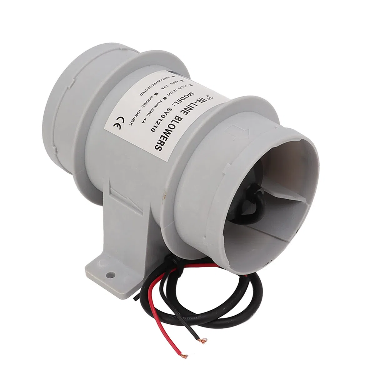 Soffiatore in linea silenzioso da 3 pollici 12V per barche Yachts-Soffiatore d'aria di sentina marina per la circolazione dell'aria, portata elevata e design compatto, sistema di ventilazione della sa