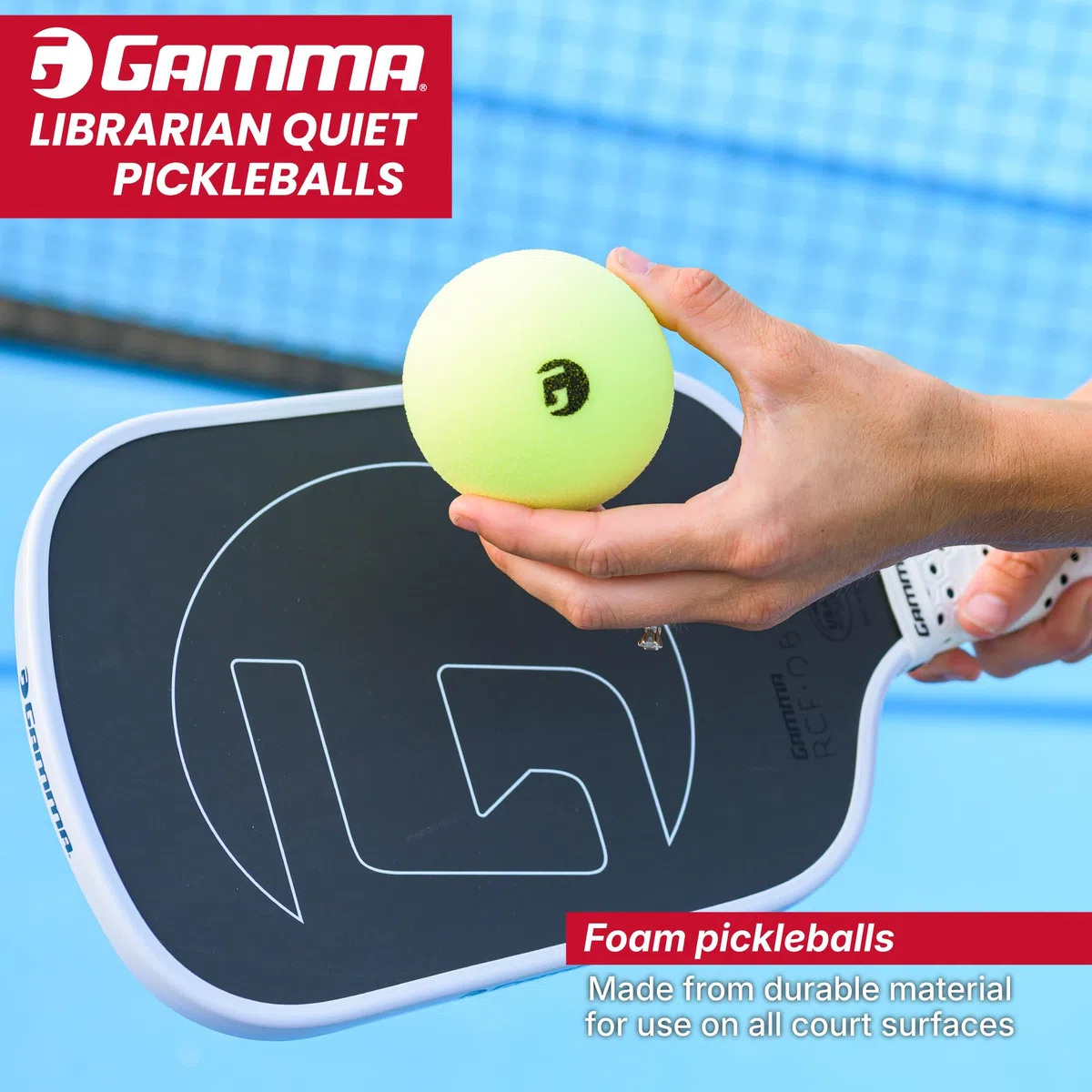 GAMMA Librarian - Palline in schiuma per allenamento Pickleball con vero salto su tutte le superfici, certificate USAP, silenziose, adatte per parchi e abitazioni, per interni ed esterni